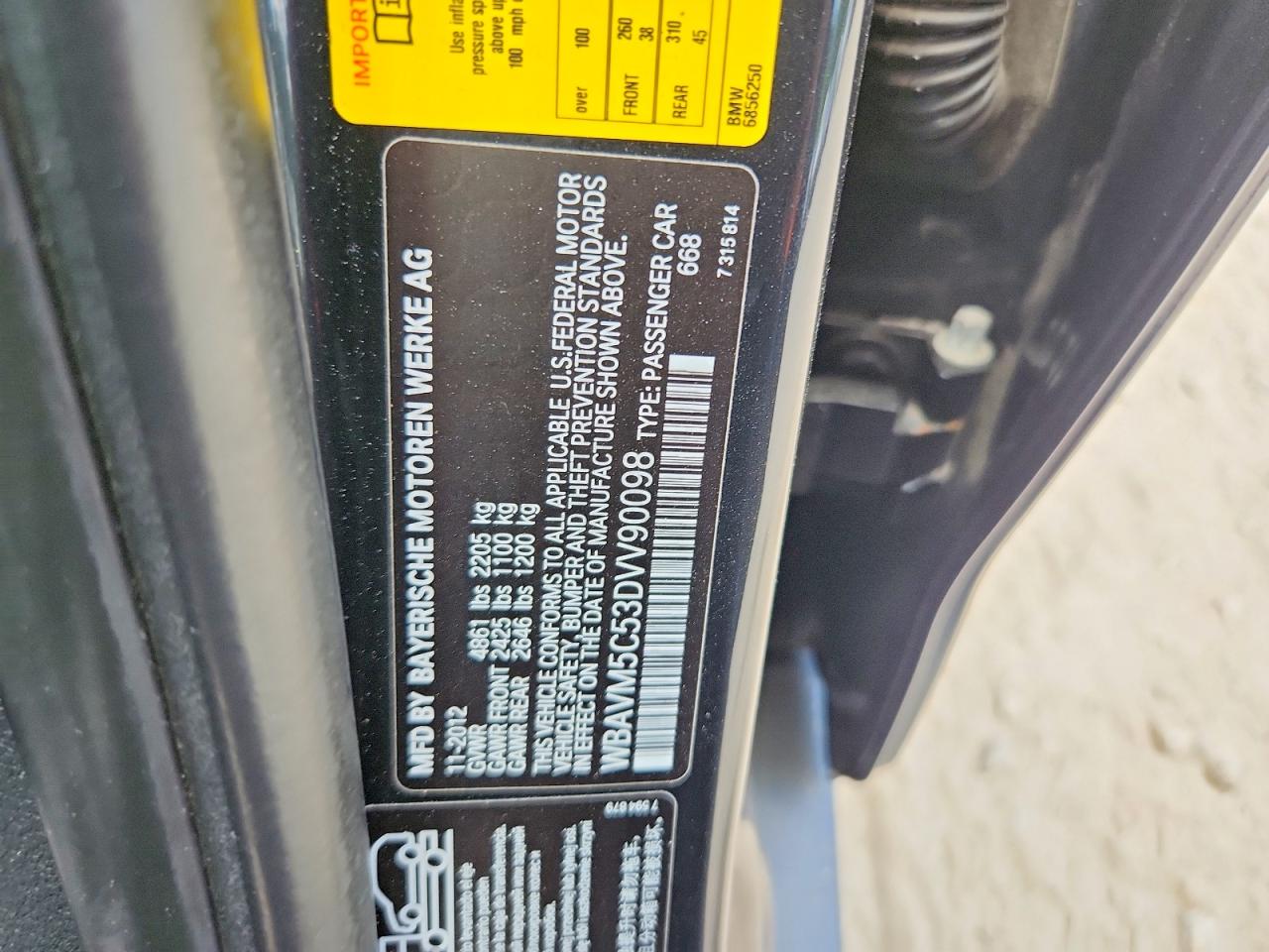 2013 Bmw X1 Xdrive35i Black vin: WBAVM5C53DVV90098