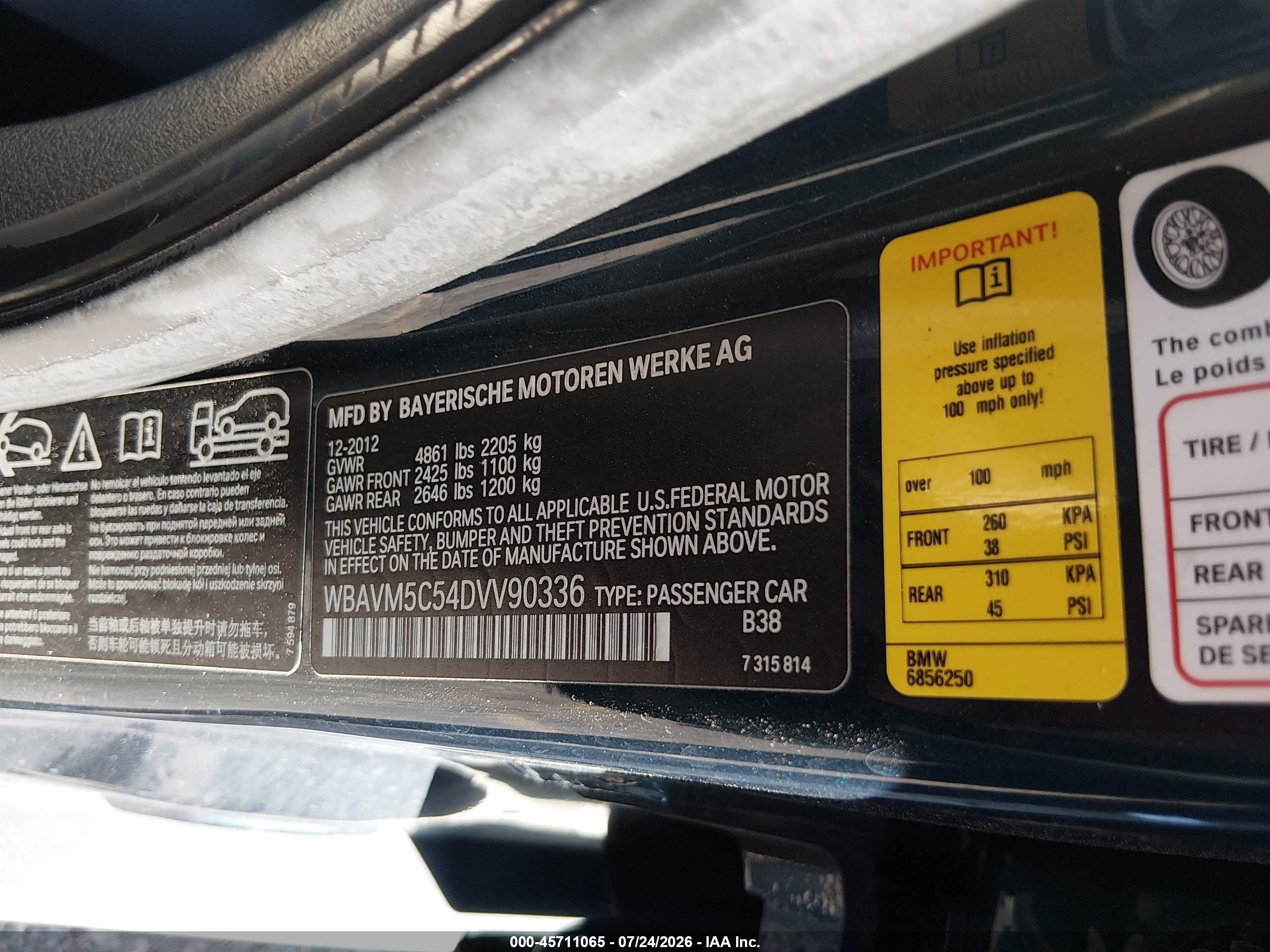 2013 Bmw X1 Xdrive35i Blue vin: WBAVM5C54DVV90336