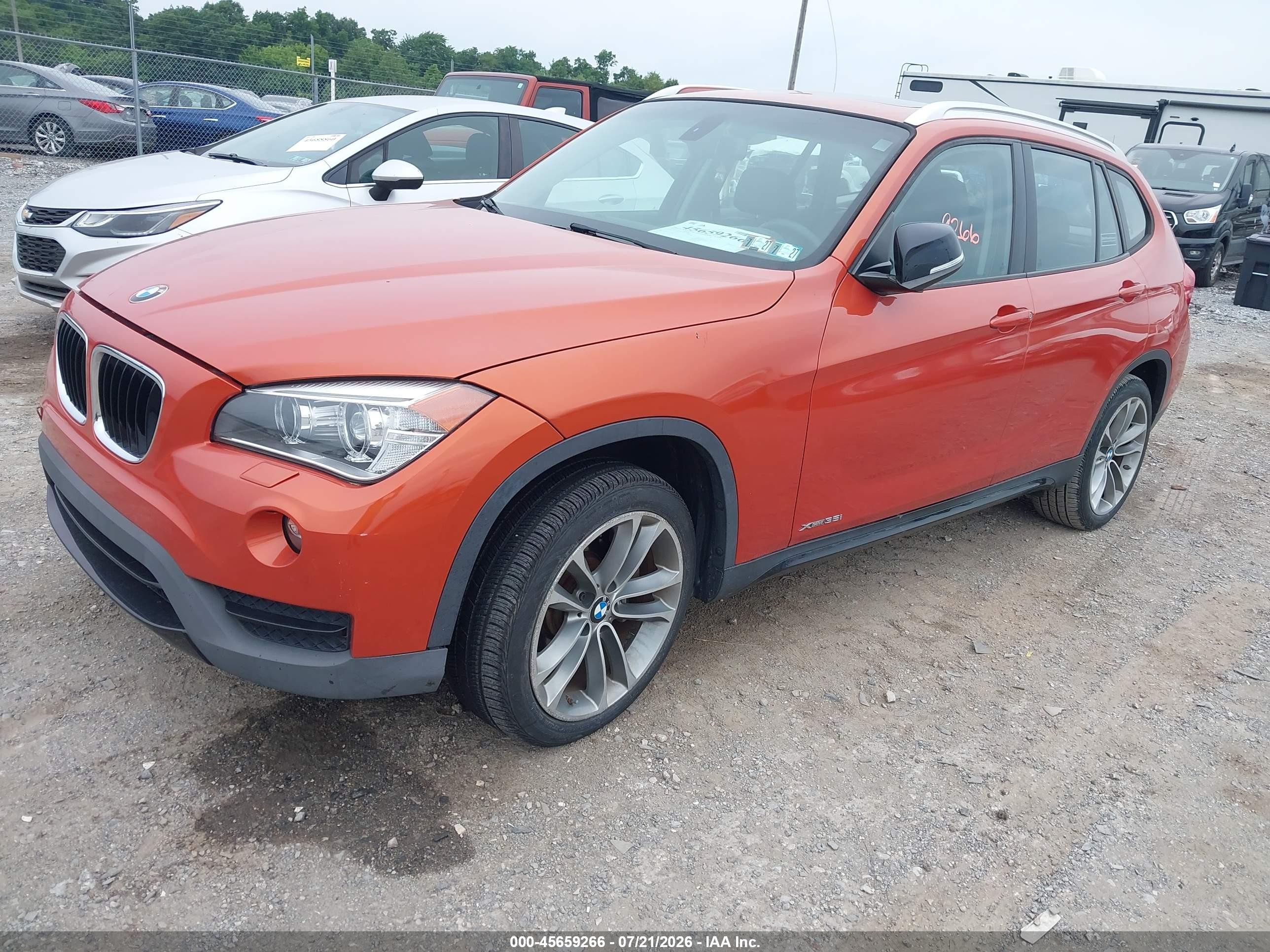 2013 Bmw X1 Xdrive35i Orange vin: WBAVM5C55DVV90815