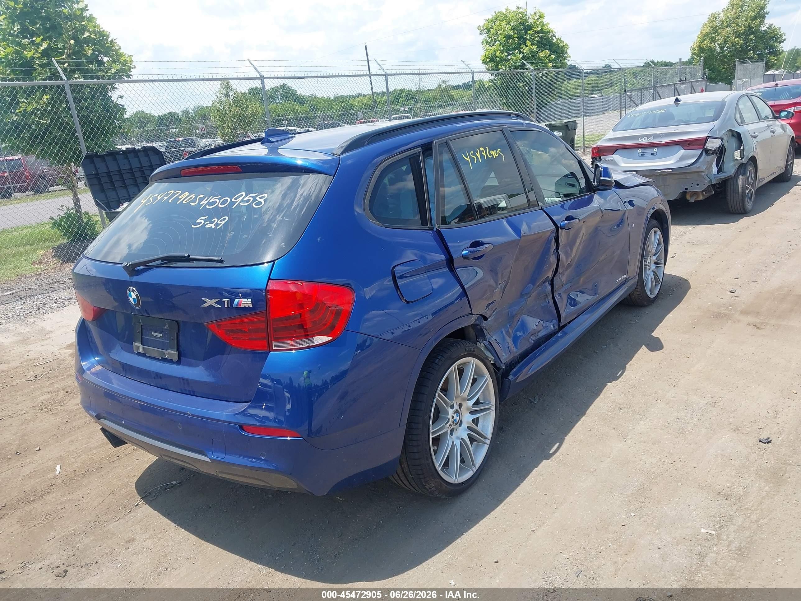 2014 Bmw X1 Xdrive35i Синий vin: WBAVM5C57EVV93068
