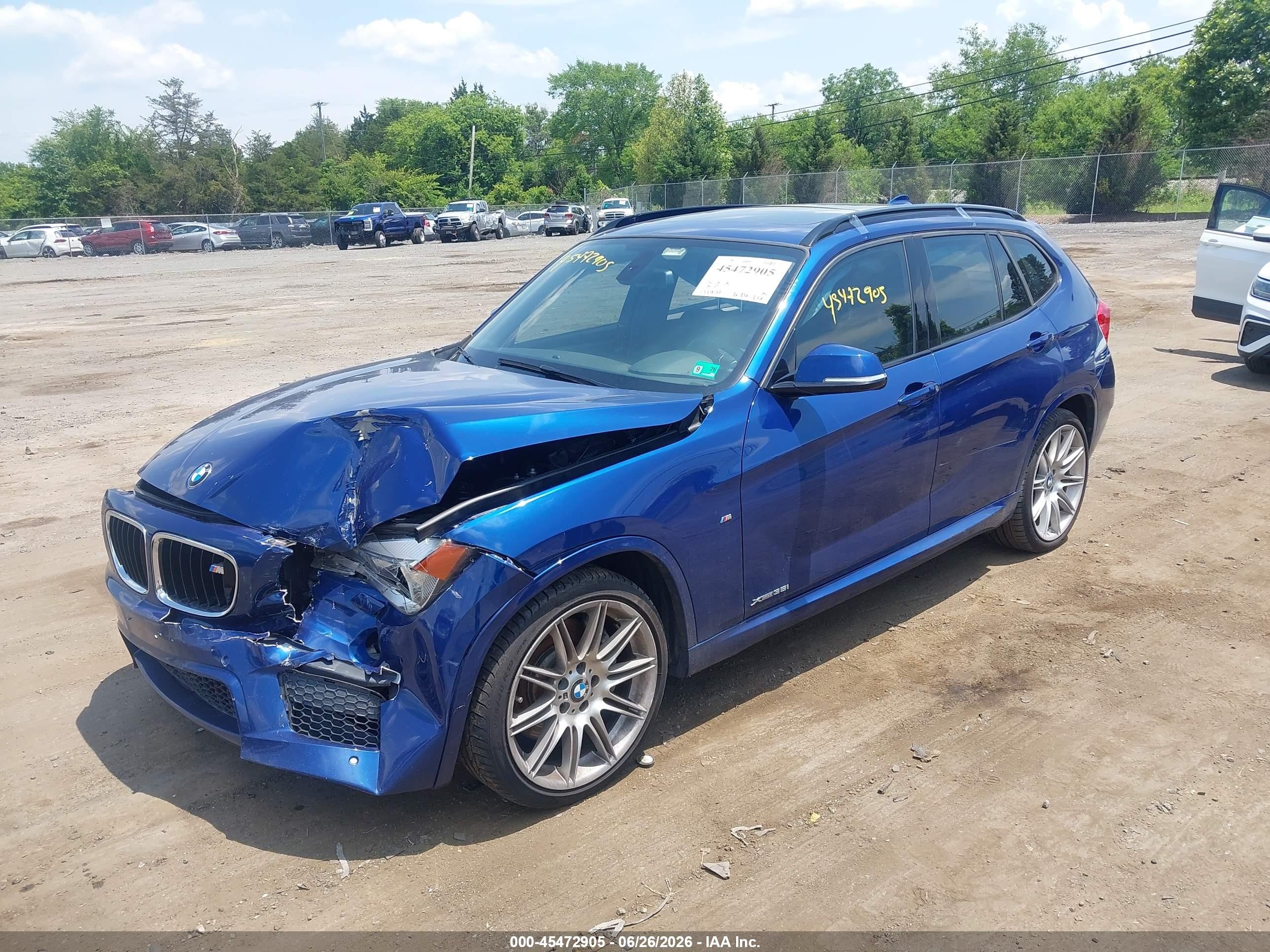 2014 Bmw X1 Xdrive35i Синий vin: WBAVM5C57EVV93068