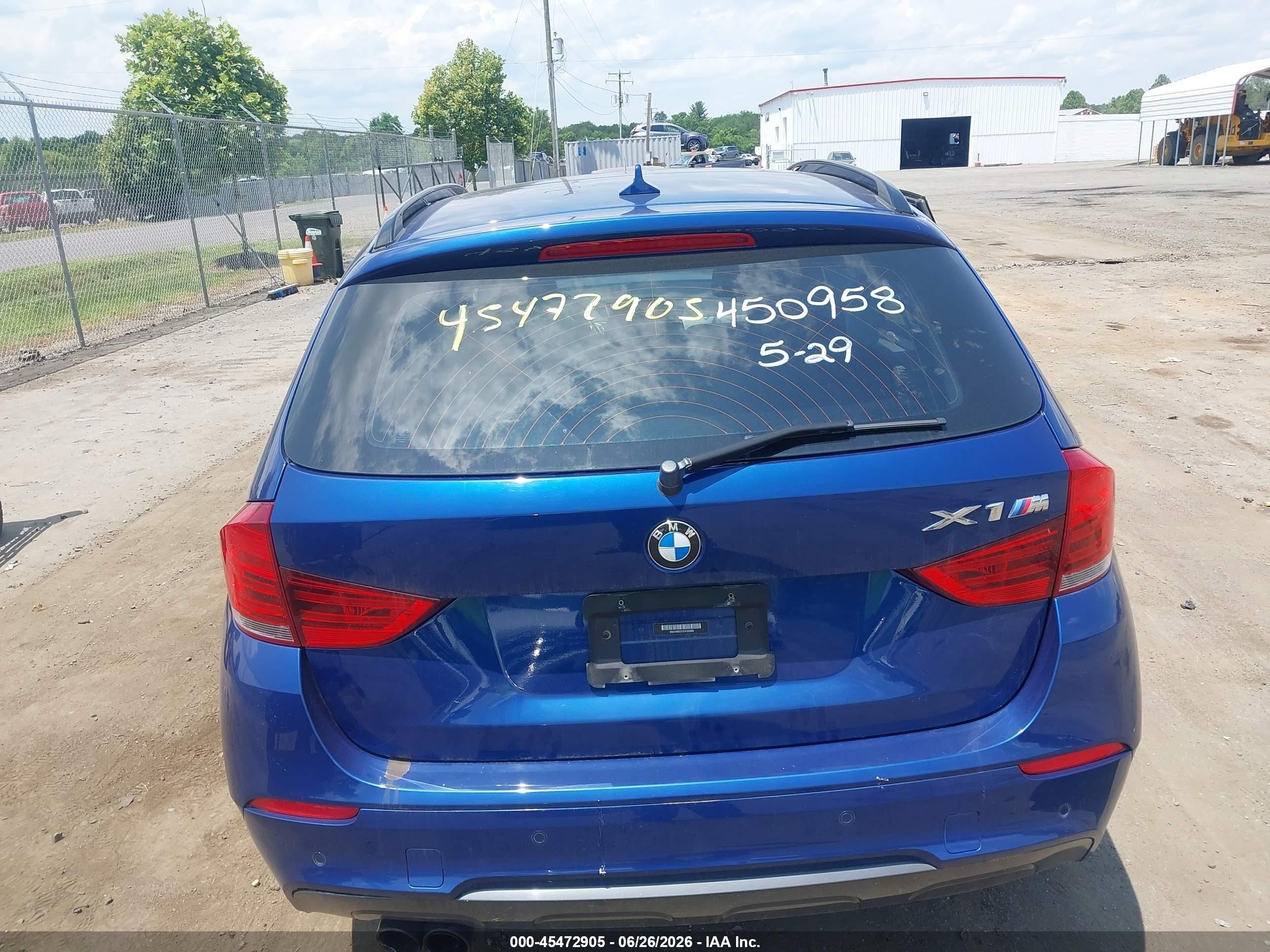 2014 Bmw X1 Xdrive35i Синий vin: WBAVM5C57EVV93068