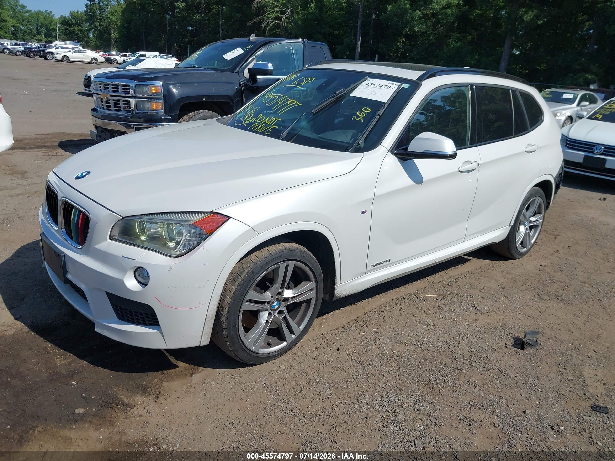2015 Bmw X1 Xdrive35i White vin: WBAVM5C5XFVV94619