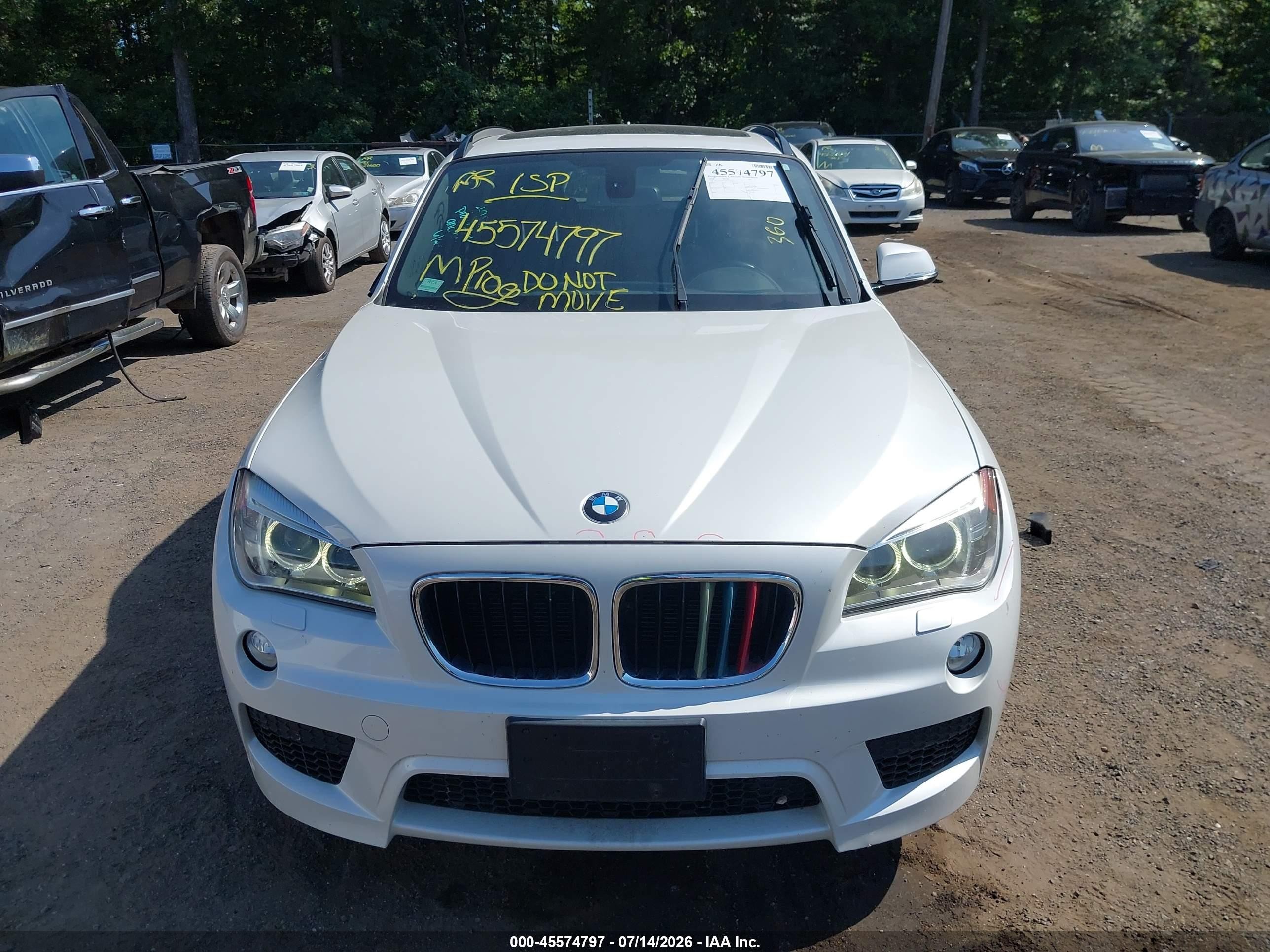 2015 Bmw X1 Xdrive35i White vin: WBAVM5C5XFVV94619