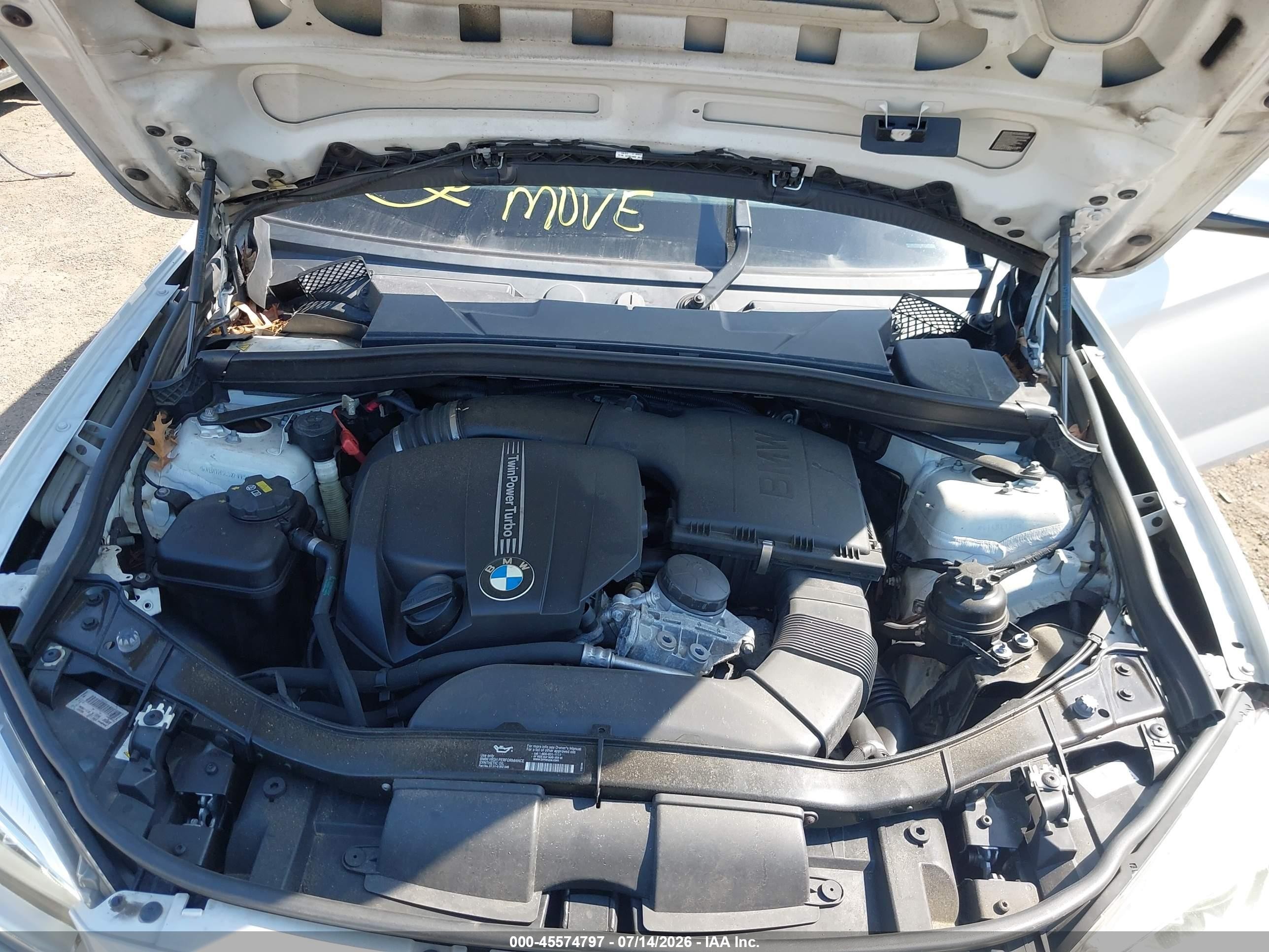 2015 Bmw X1 Xdrive35i White vin: WBAVM5C5XFVV94619
