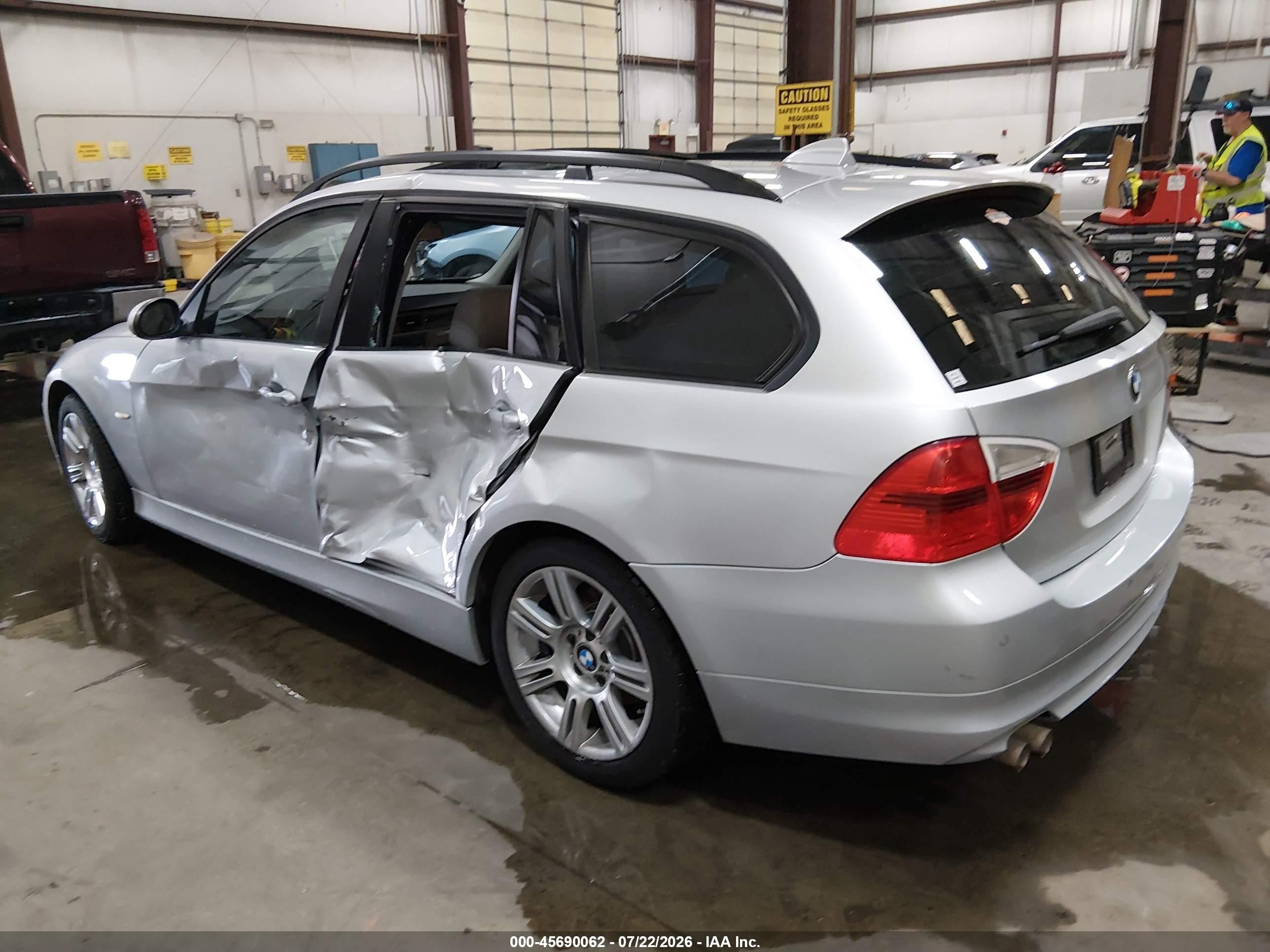 2007 Bmw 328xi Silver vin: WBAVT73517FZ36050