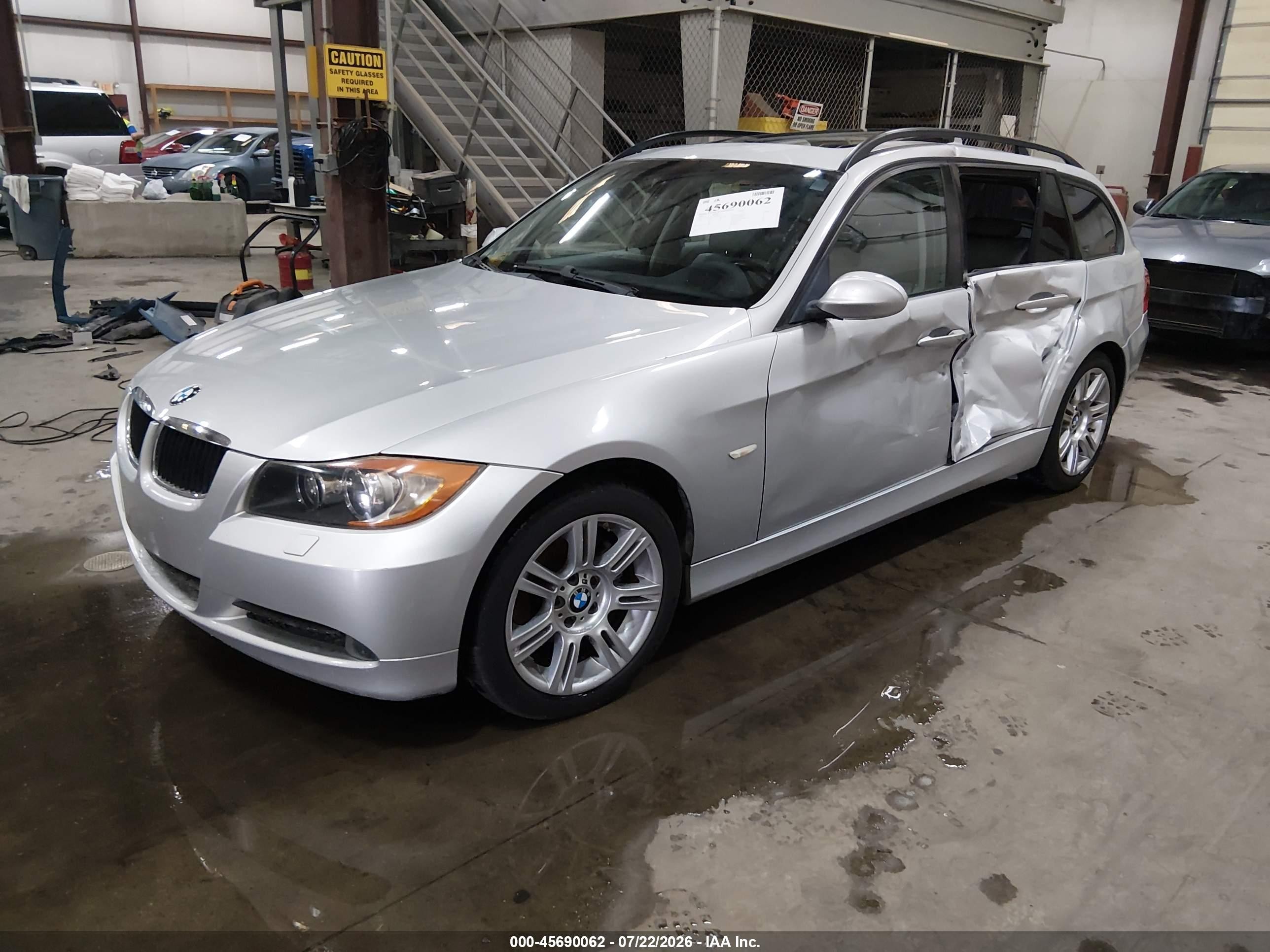 2007 Bmw 328xi Silver vin: WBAVT73517FZ36050