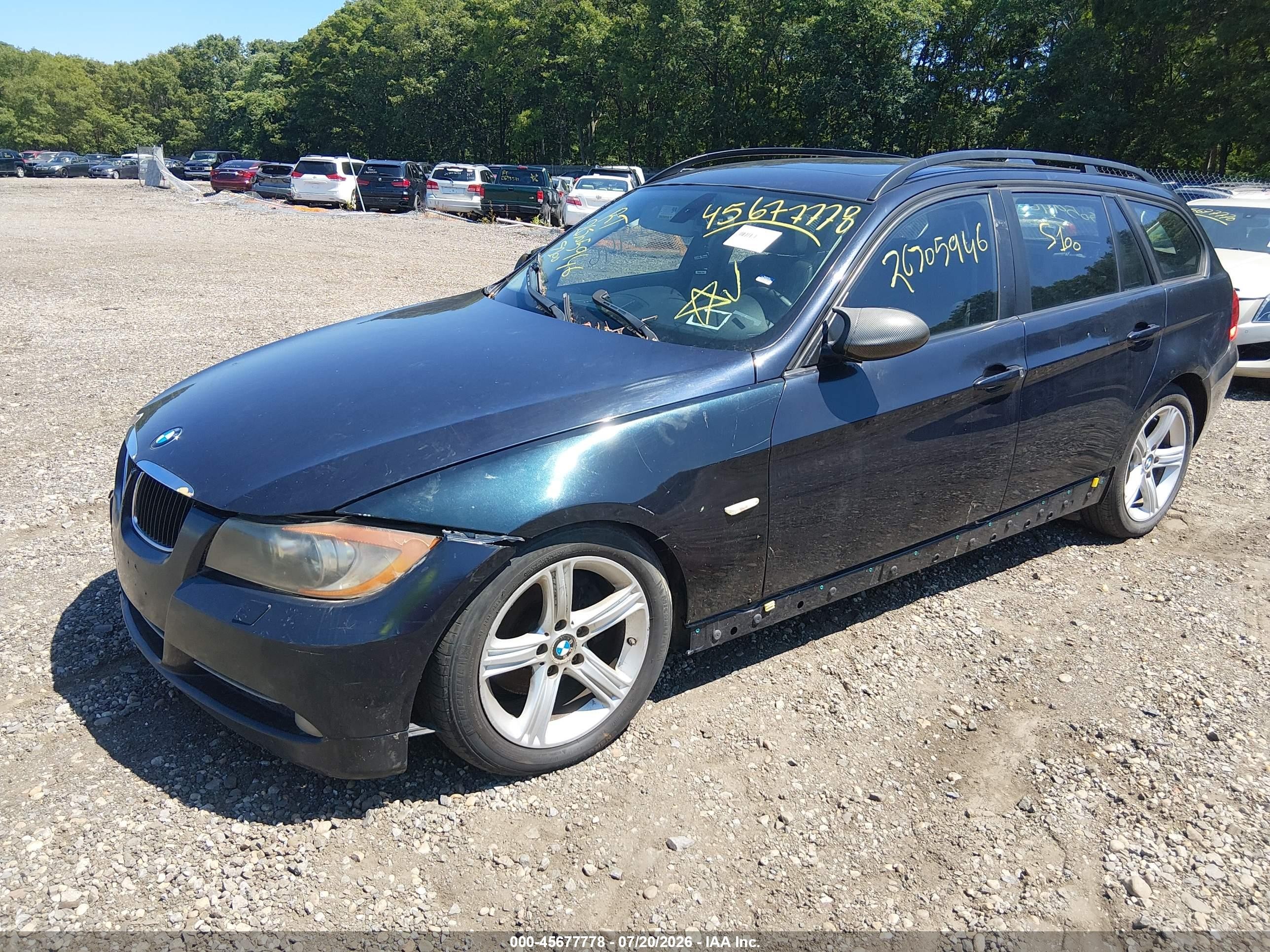 2008 Bmw 328xi   Blue vin: WBAVT73568FZ37969
