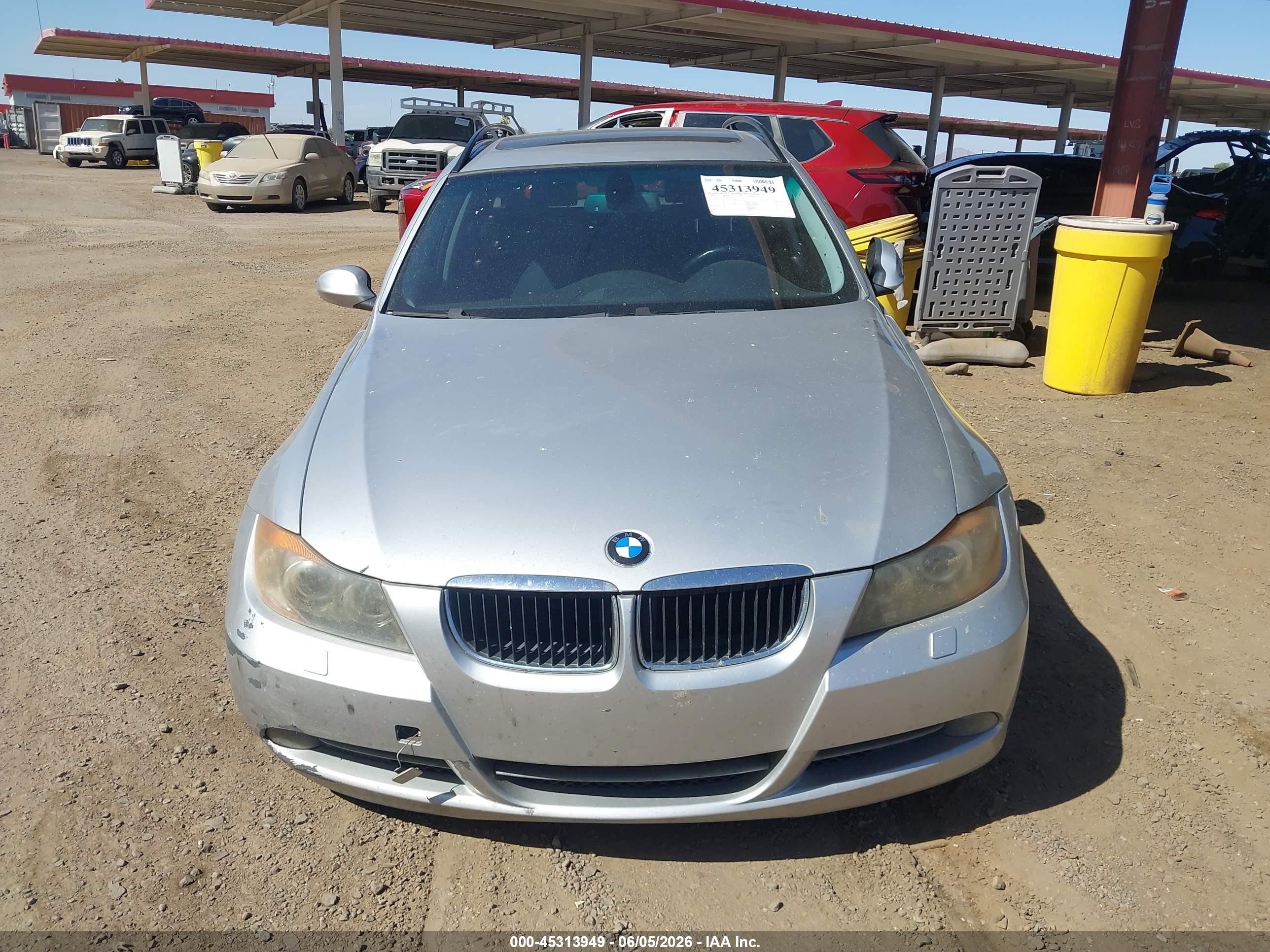 2008 Bmw 328xi   Silver vin: WBAVT735X8FZ38140