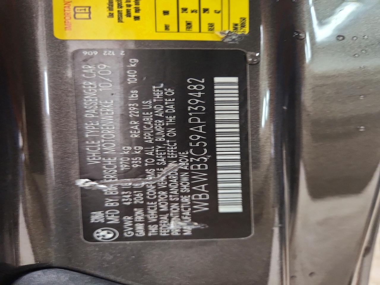 2010 Bmw 328 I Gray vin: WBAWB3C59AP139482