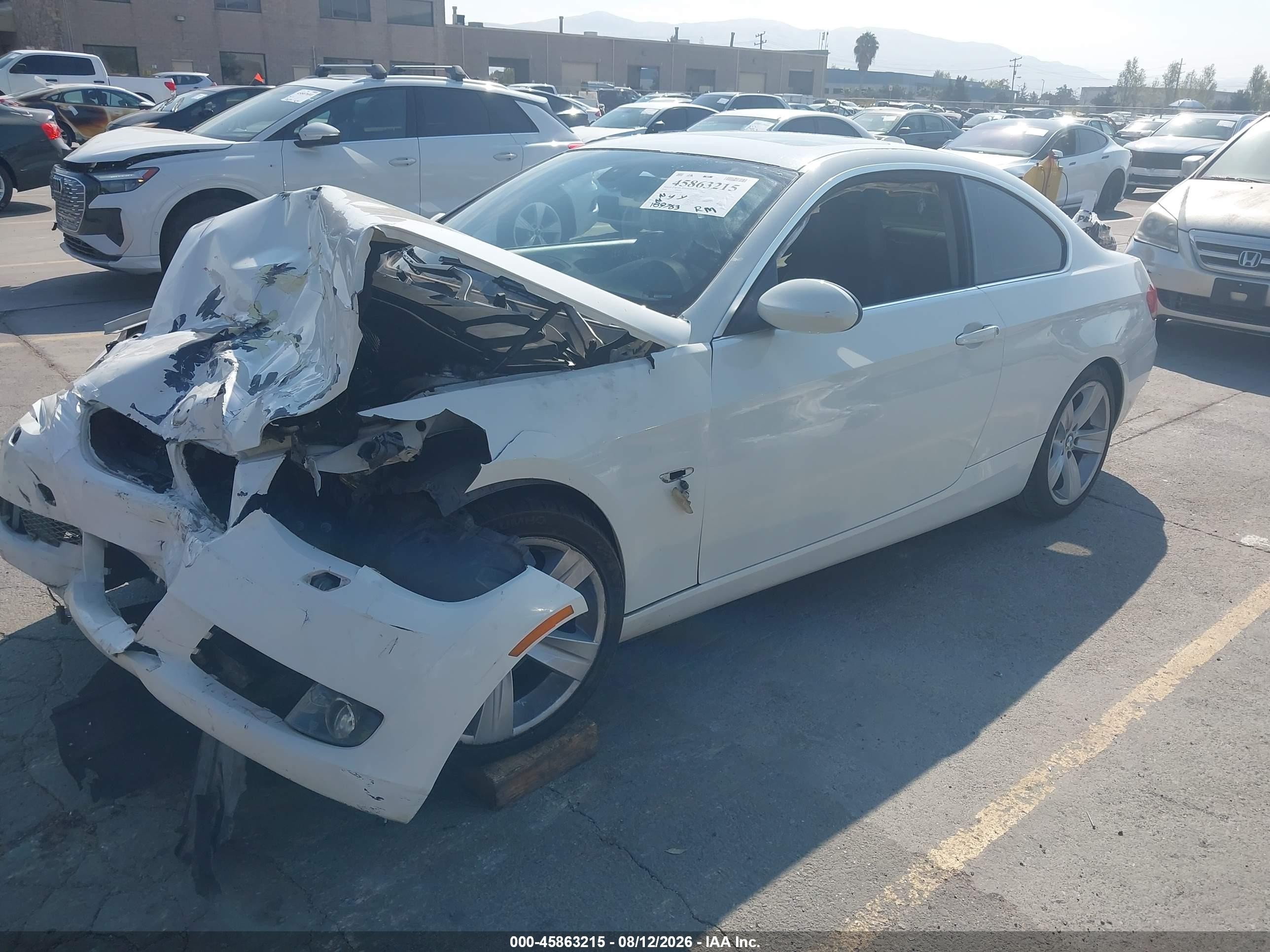 2008 Bmw 335i   White vin: WBAWB73528P039306
