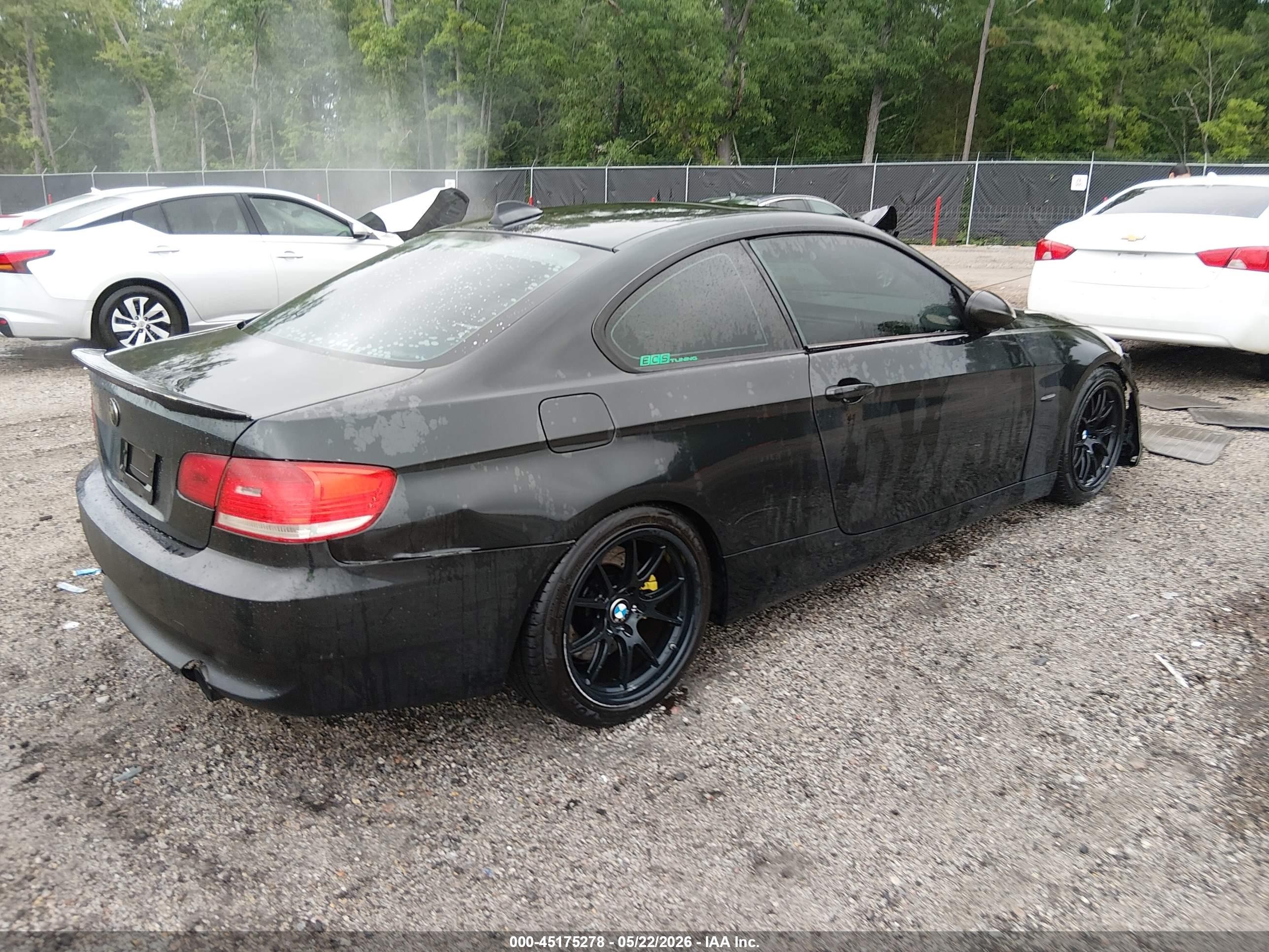2007 Bmw 335i   Black vin: WBAWB73537PV80668