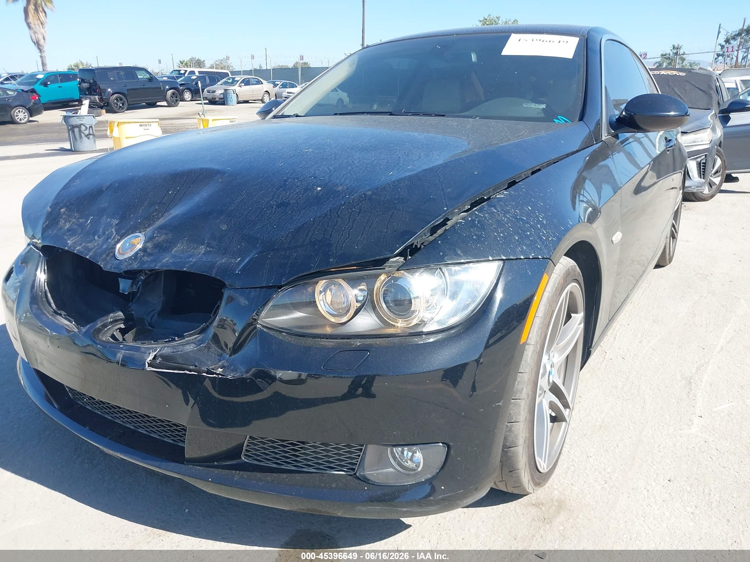 2007 Bmw 335i   Black vin: WBAWB73587PV83307
