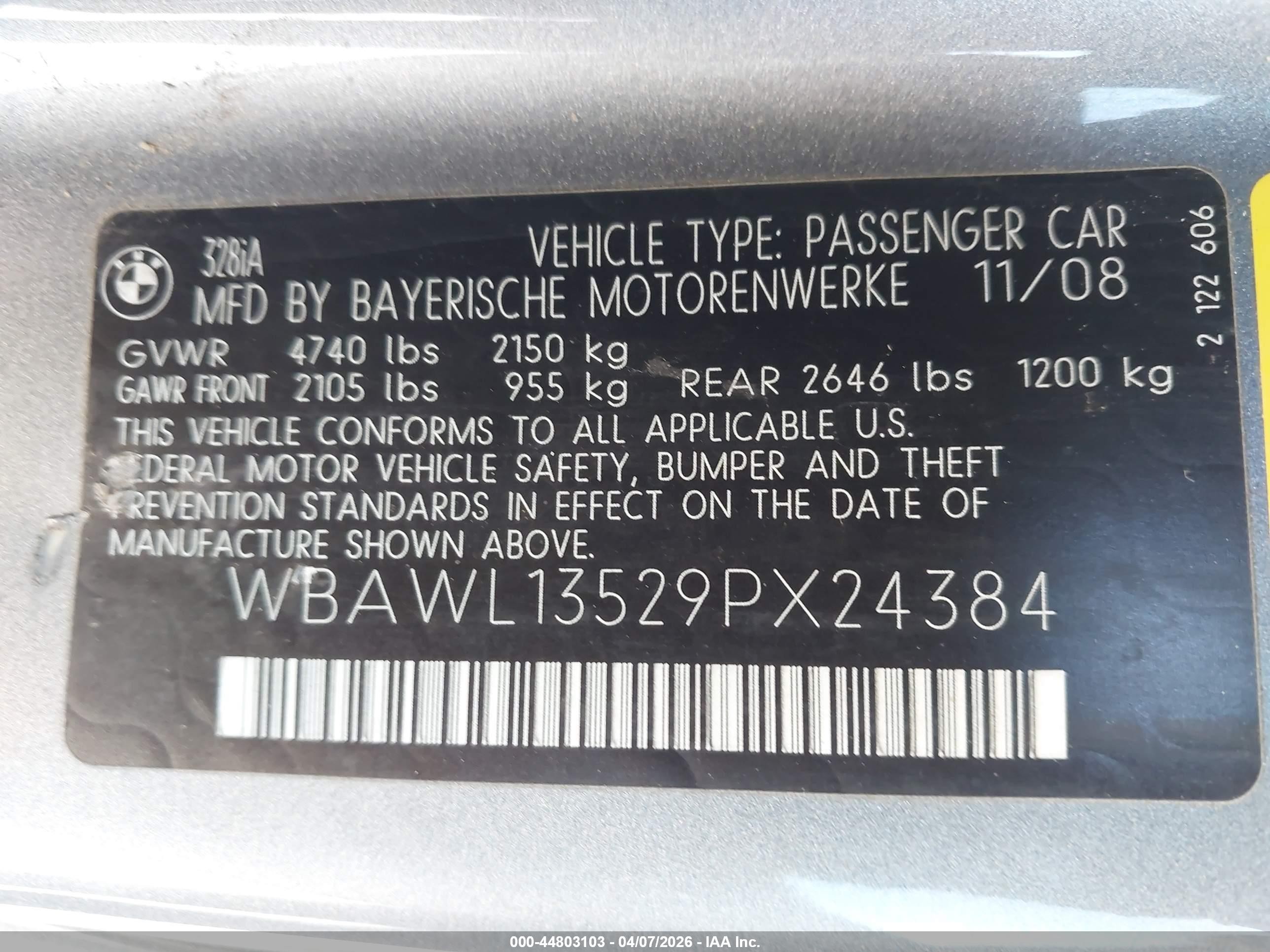 2009 Bmw 328i   Silver vin: WBAWL13529PX24384
