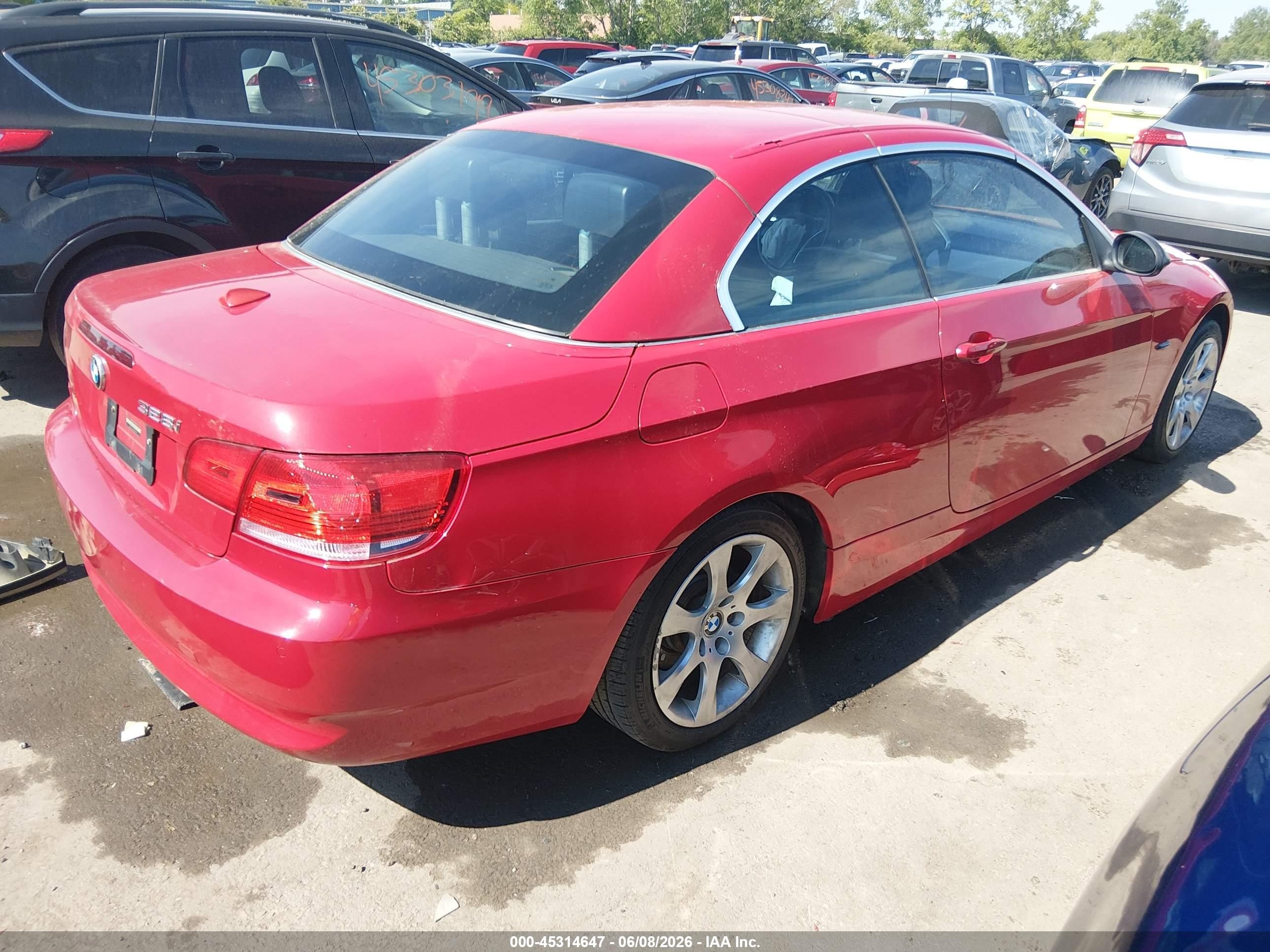 2008 Bmw 328i Red vin: WBAWL13538PX18740