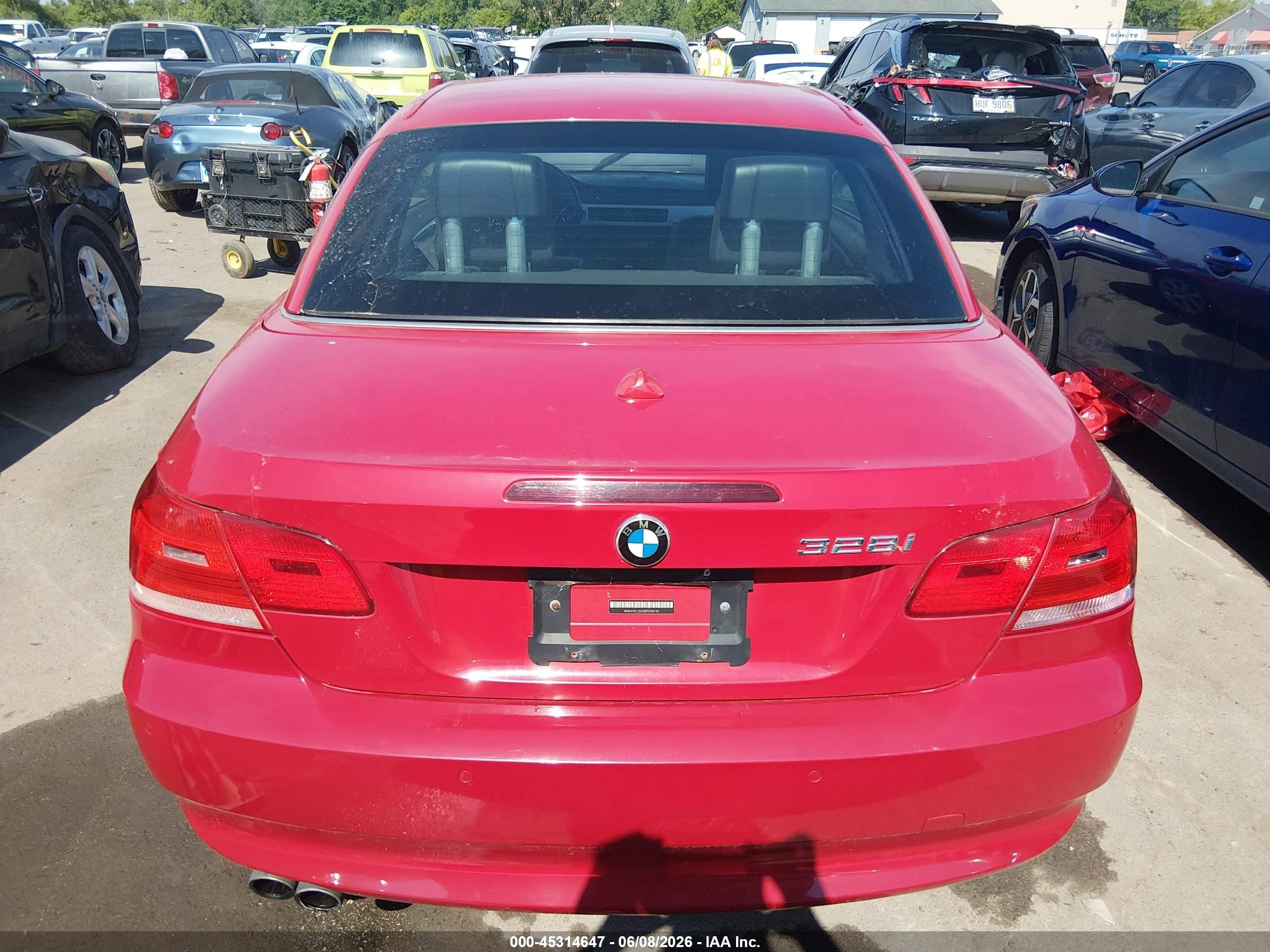2008 Bmw 328i Red vin: WBAWL13538PX18740