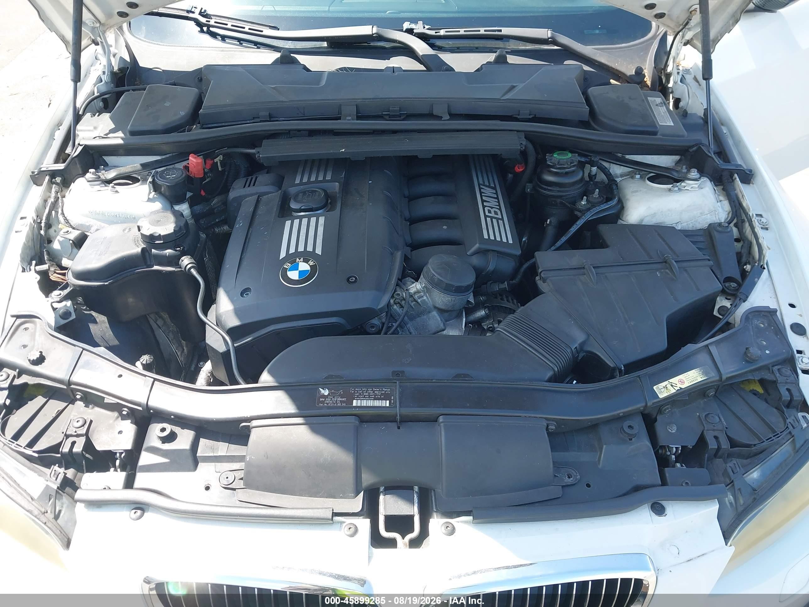 2009 Bmw 328i   White vin: WBAWL13539PX27049