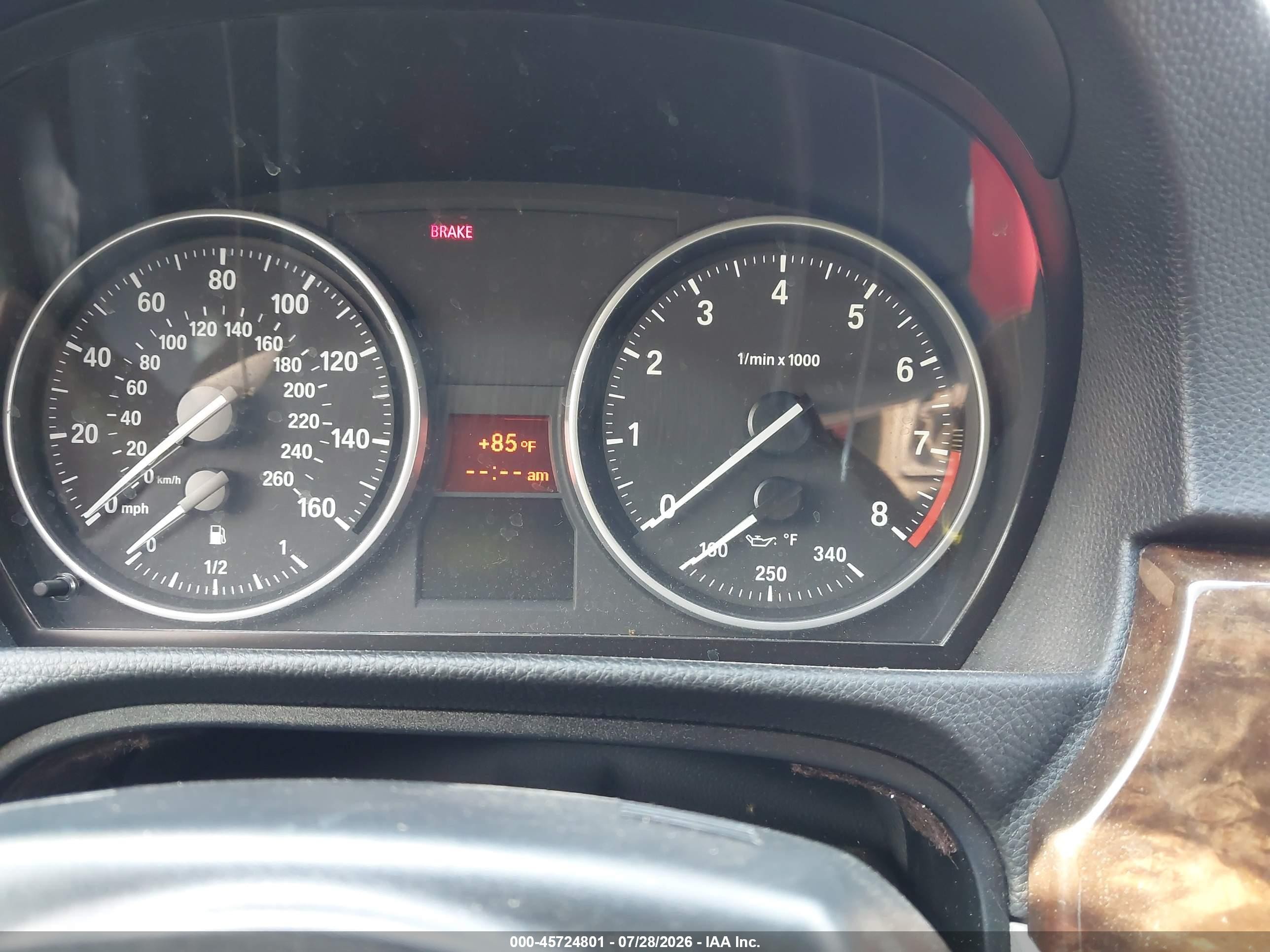 2007 Bmw 328i   Черный vin: WBAWL13567PX15491