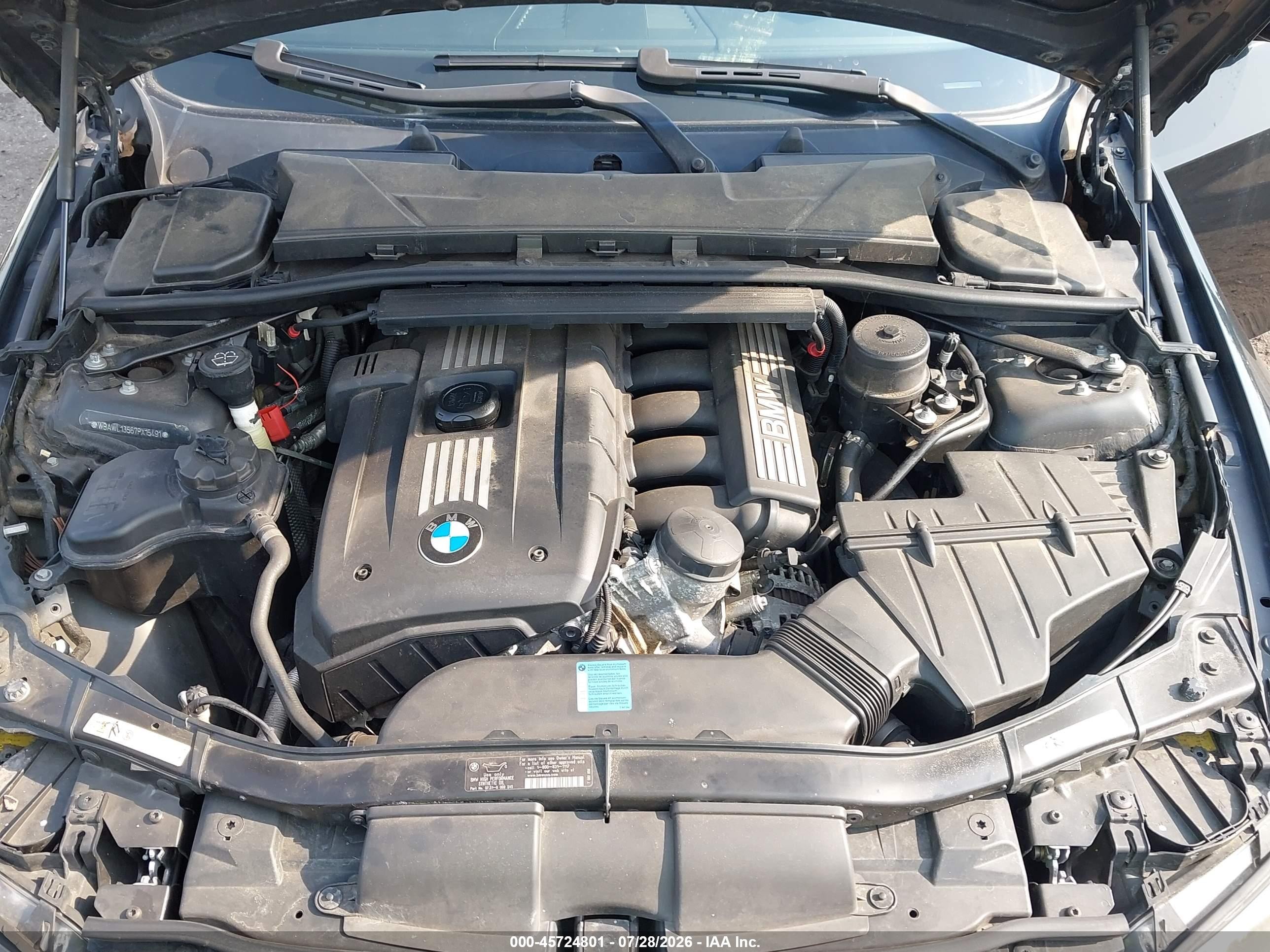 2007 Bmw 328i   Черный vin: WBAWL13567PX15491