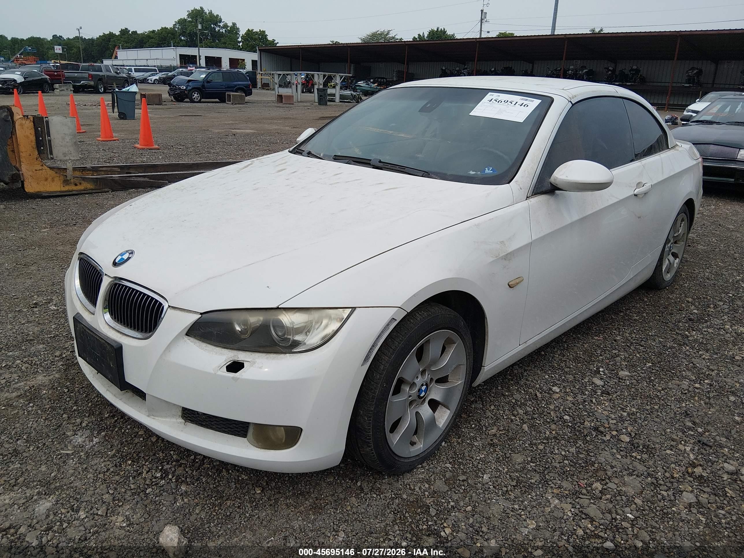 2007 Bmw 328i   White vin: WBAWL13587PX15055