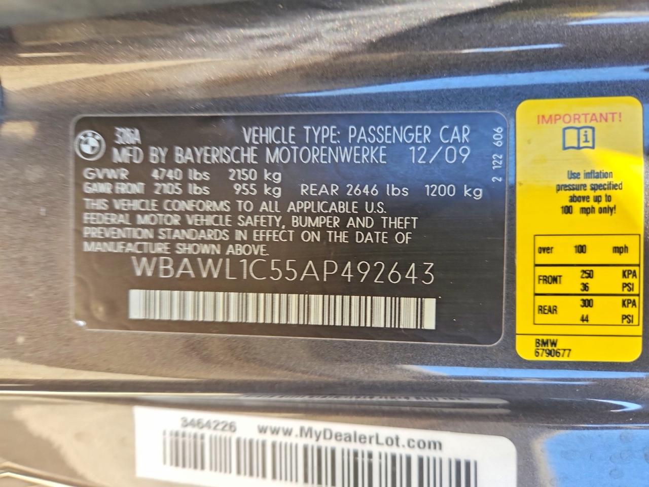 2010 Bmw 328 I Brown vin: WBAWL1C55AP492643