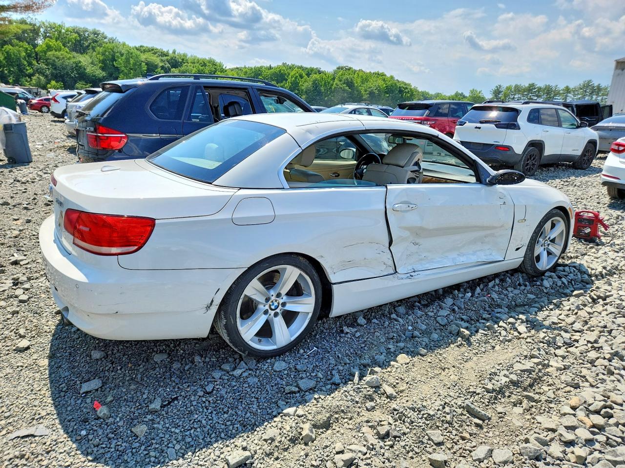 2008 Bmw 335 I White vin: WBAWL73518P178422