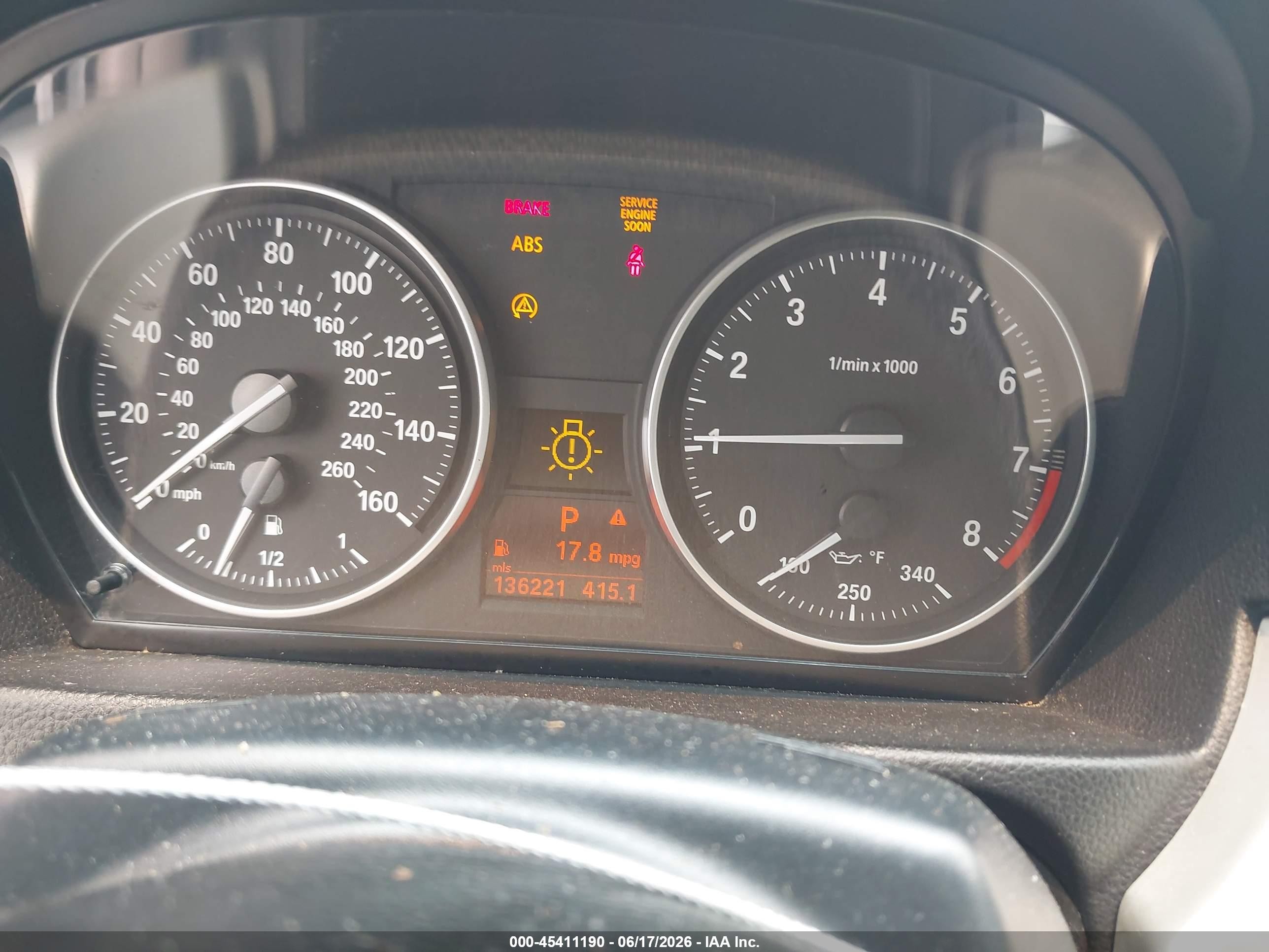 2007 Bmw 335i   Gray vin: WBAWL73537PX47608
