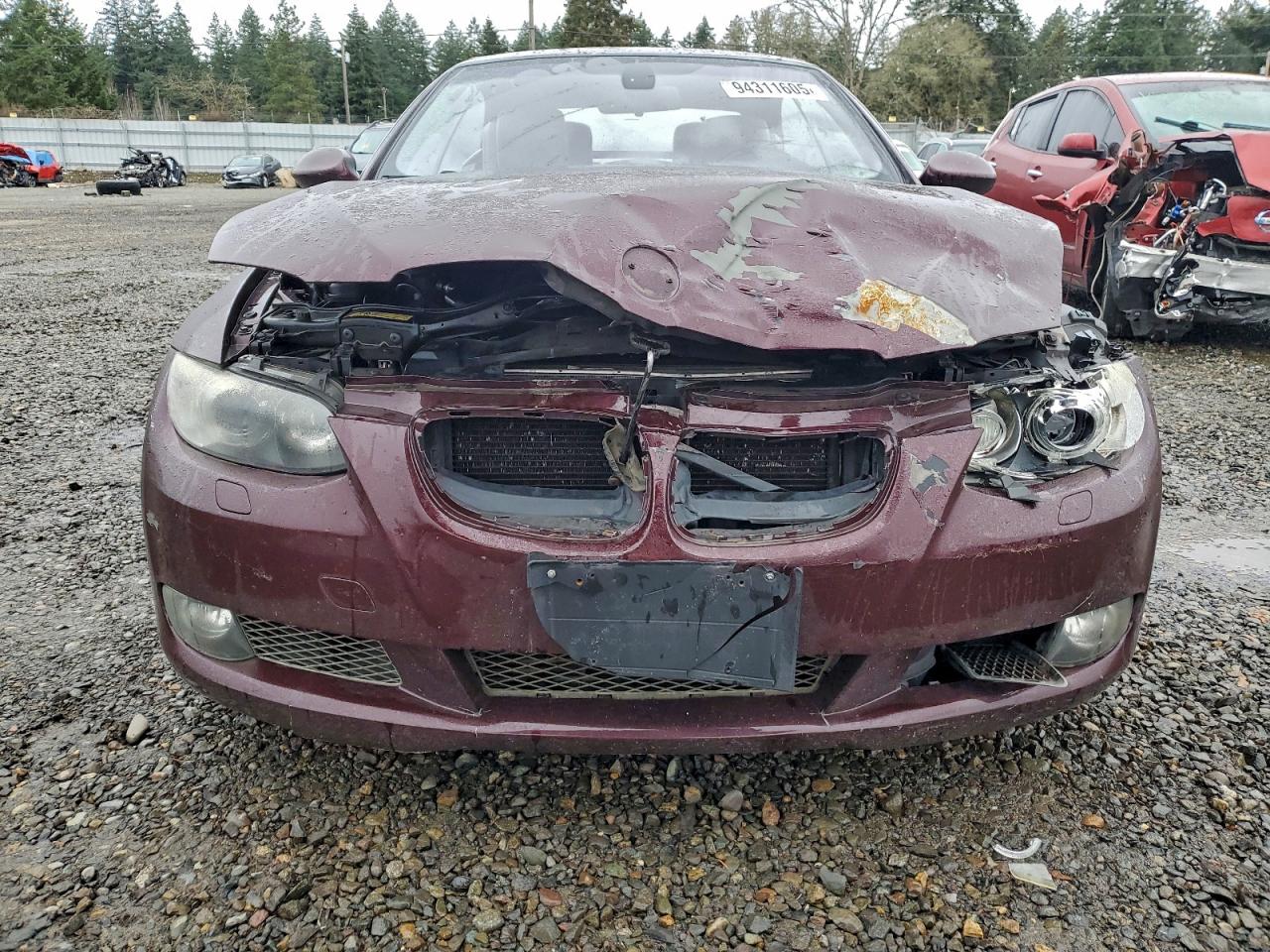 2007 Bmw 335 I Burgundy vin: WBAWL73557PX45973