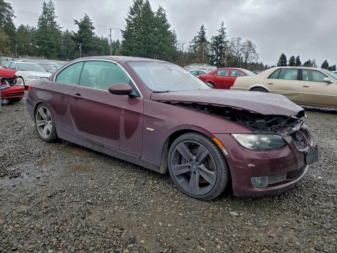2007 Bmw 335 I Burgundy vin: WBAWL73557PX45973