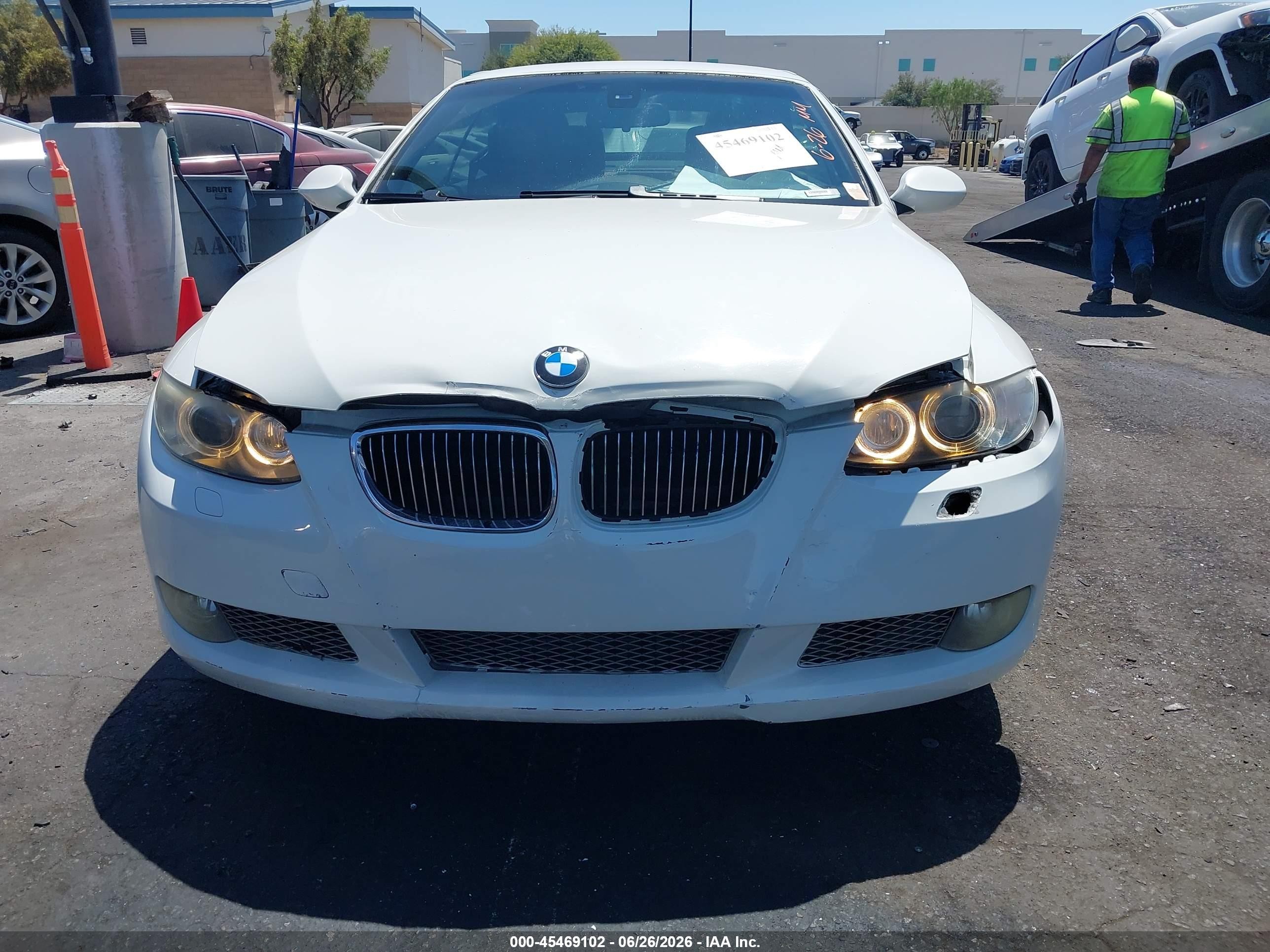 2008 Bmw 335i White vin: WBAWL735X8PX54833