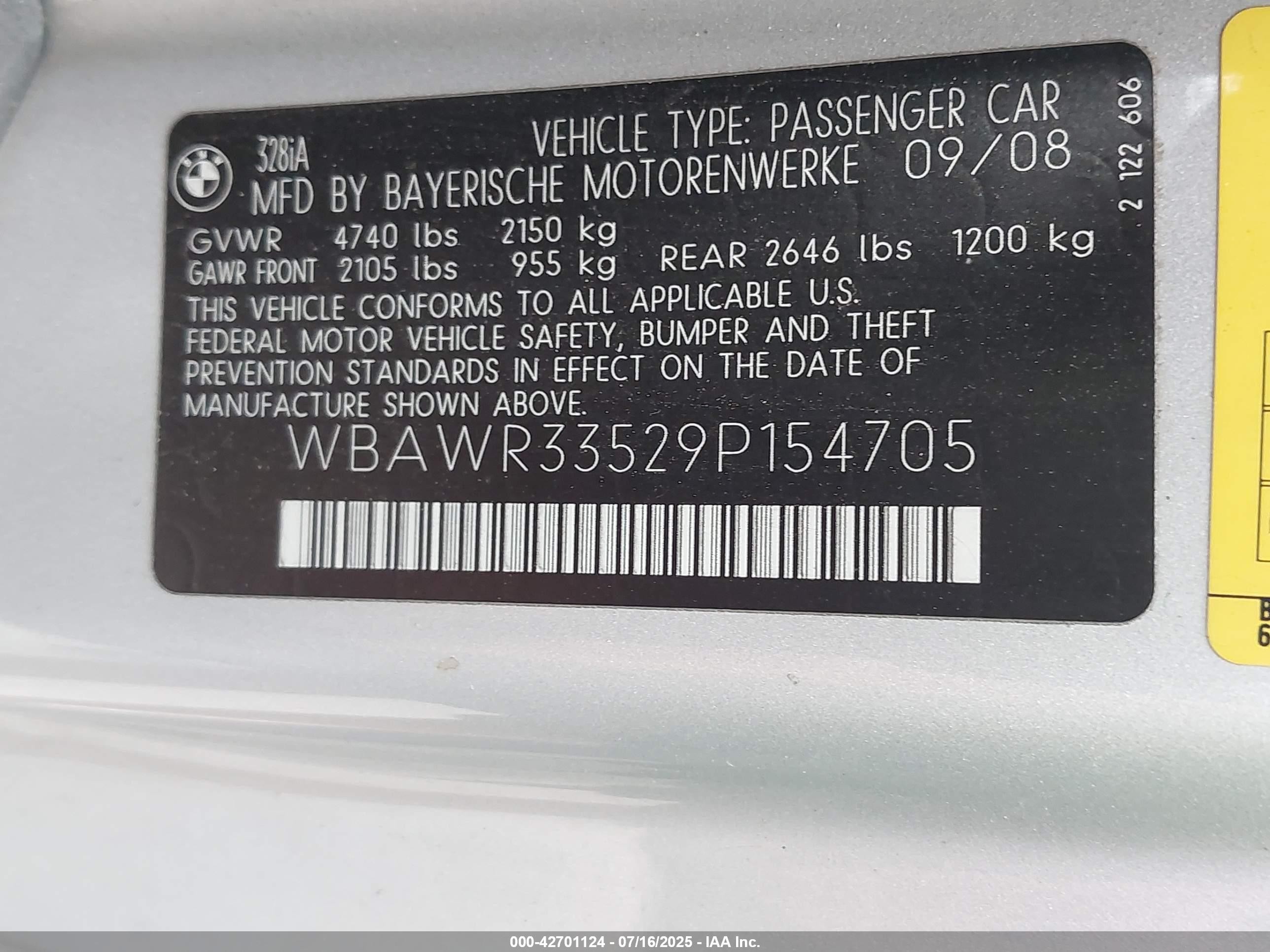 2009 Bmw 328i   Silver vin: WBAWR33529P154705