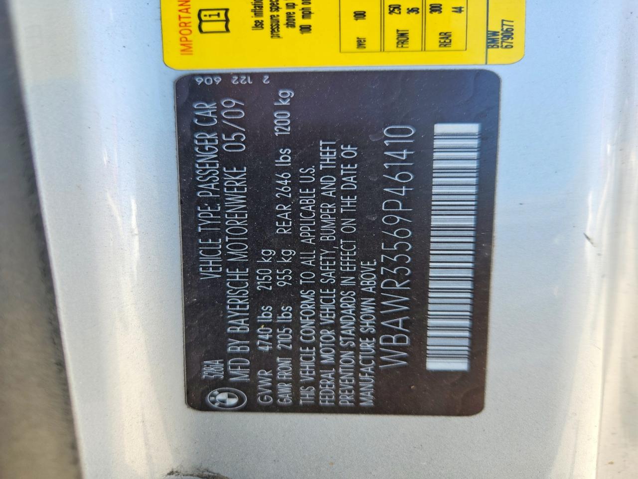 2009 Bmw 328i Серебряный vin: WBAWR33569P461410