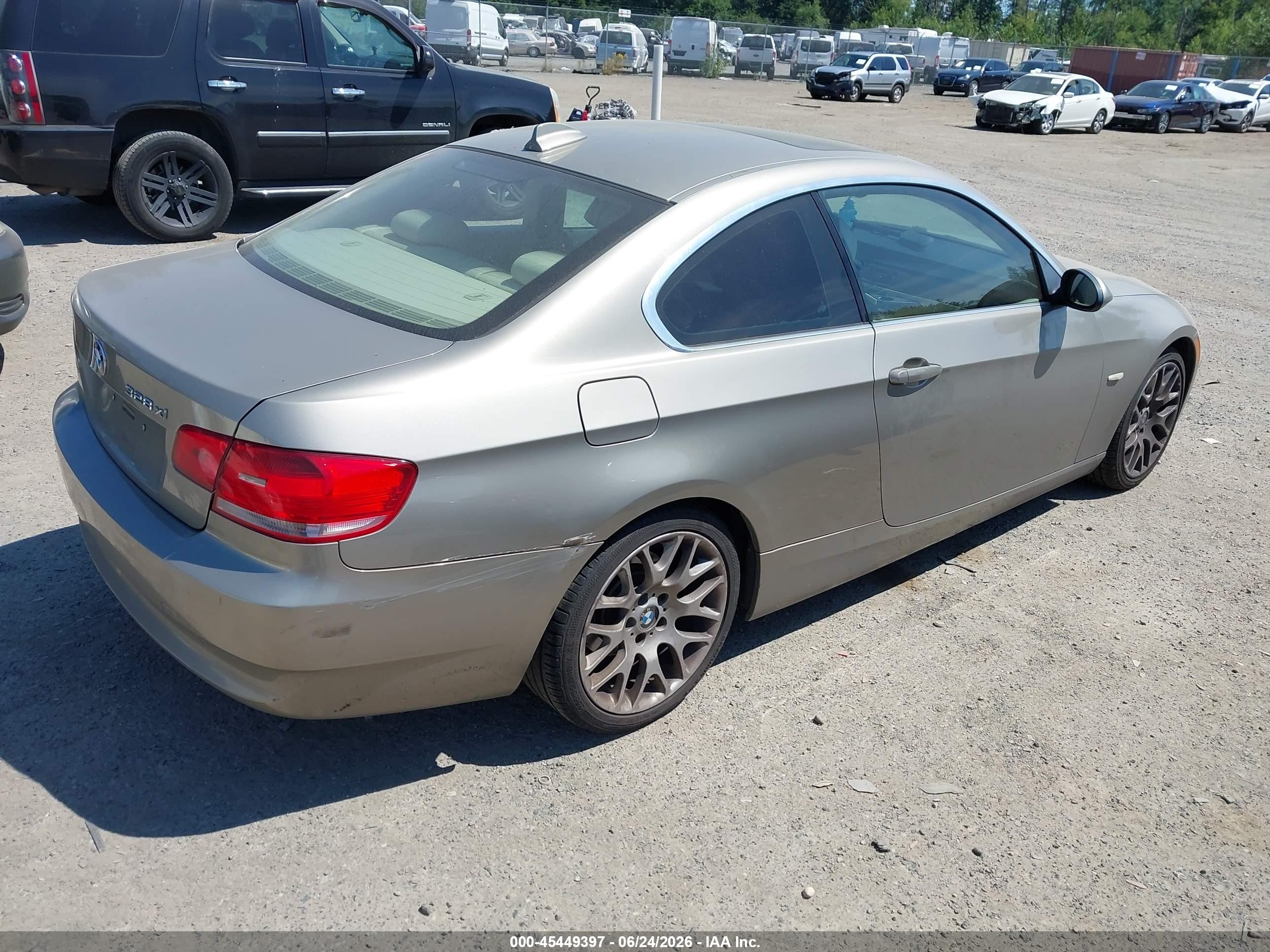 2008 Bmw 328xi Gold vin: WBAWV53518P078478