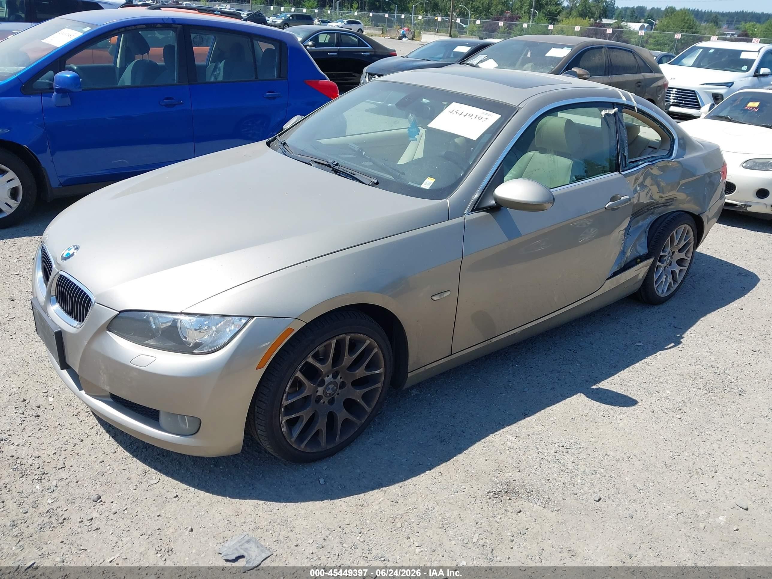 2008 Bmw 328xi Gold vin: WBAWV53518P078478