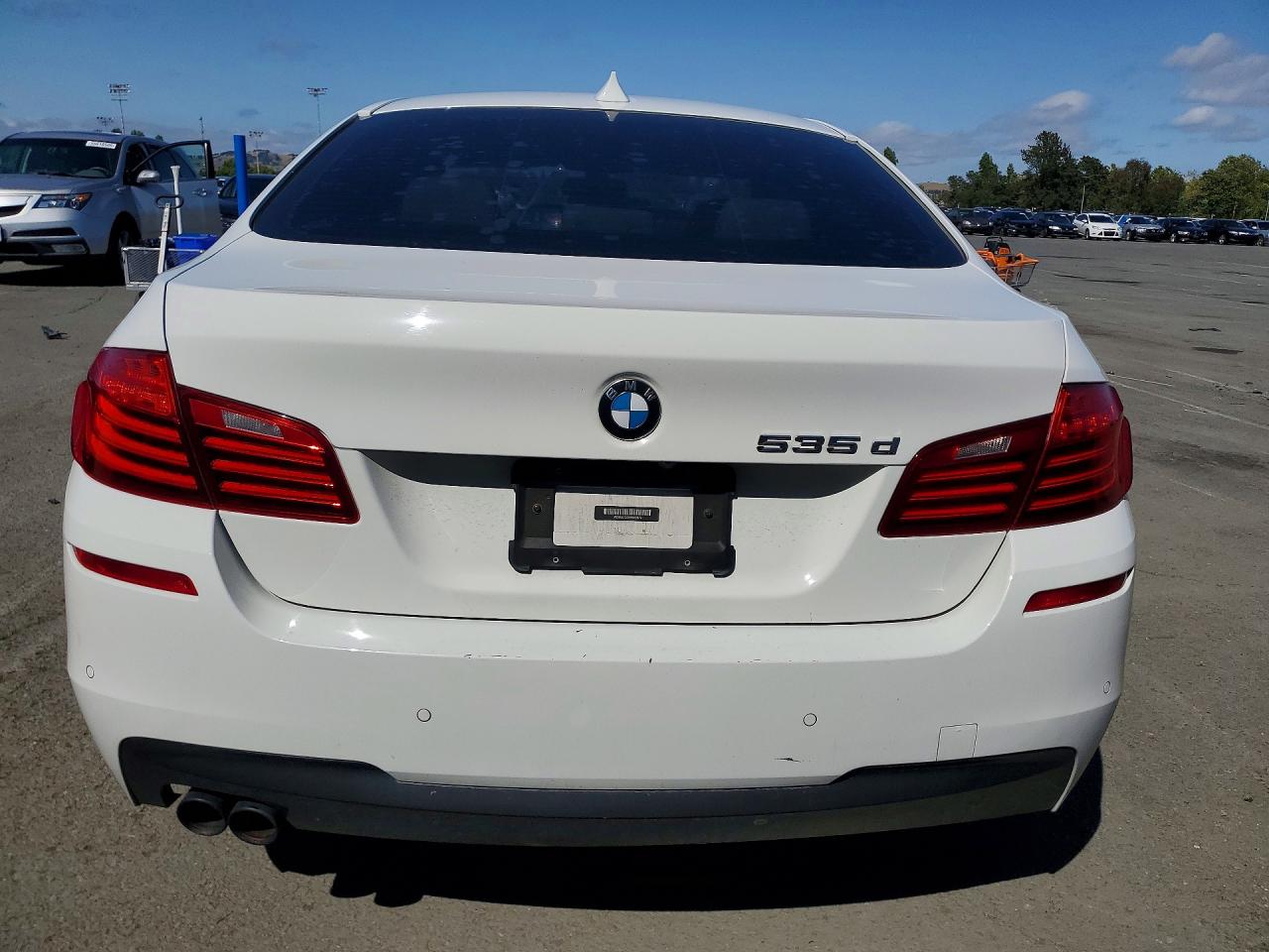 2014 Bmw 535 D White vin: WBAXA5C50ED689079