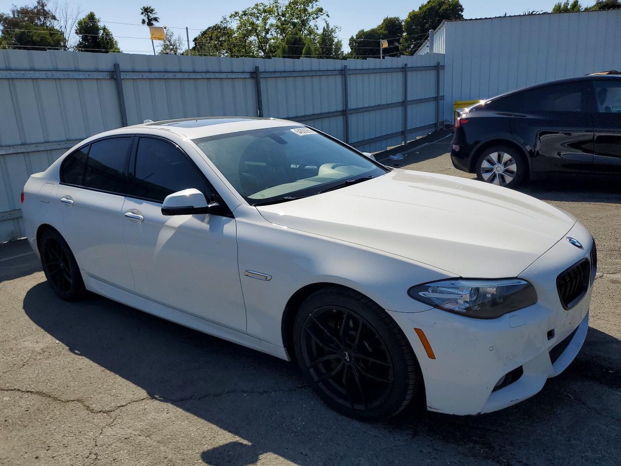 2014 Bmw 535 D White vin: WBAXA5C50ED689079