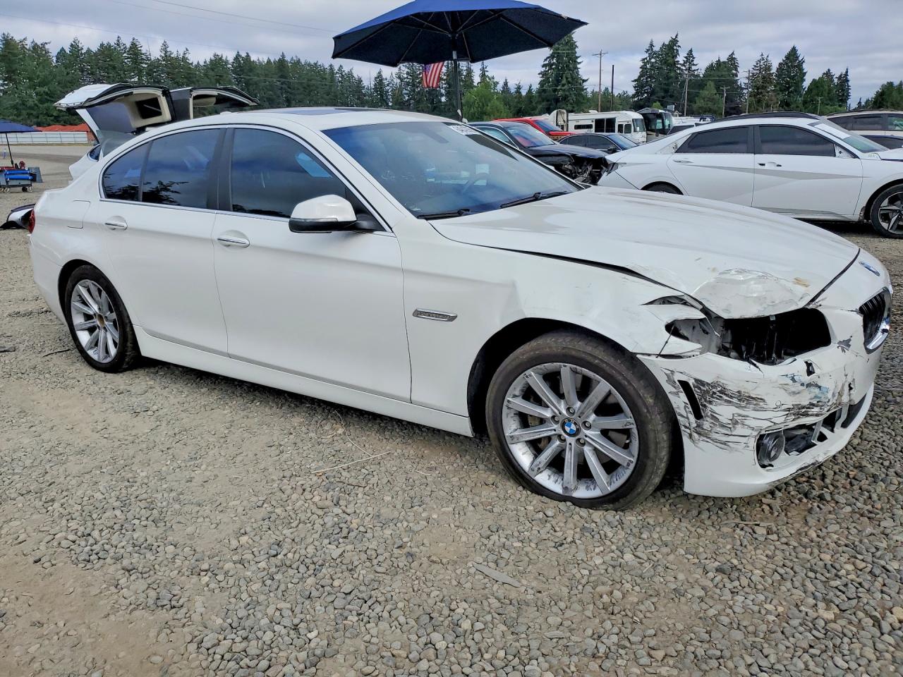 2014 Bmw 535 D White vin: WBAXA5C52ED690721