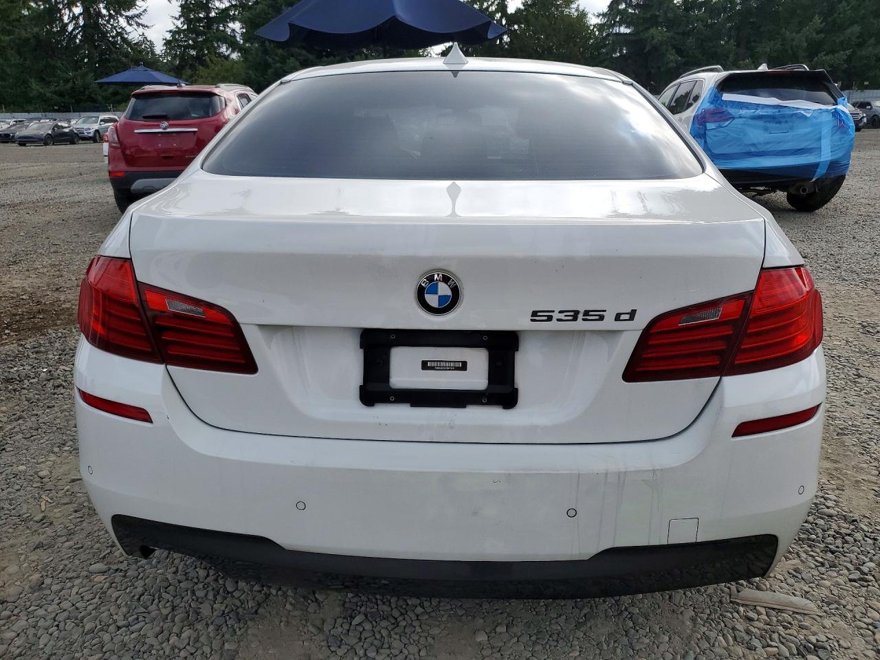 2014 Bmw 535 D White vin: WBAXA5C52ED690721
