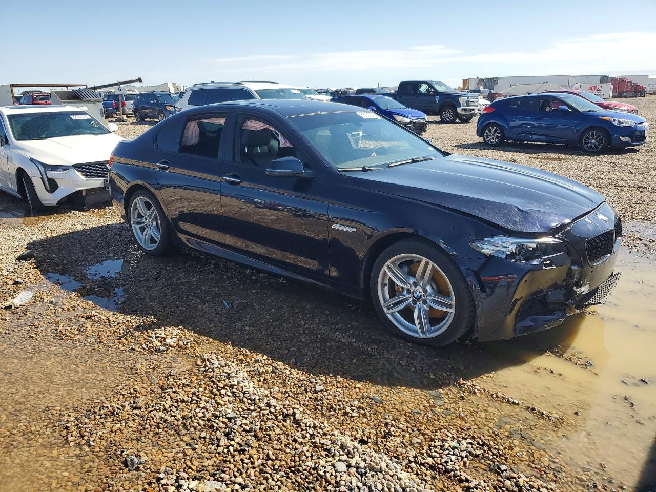 2014 Bmw 535 D Blue vin: WBAXA5C53ED001673