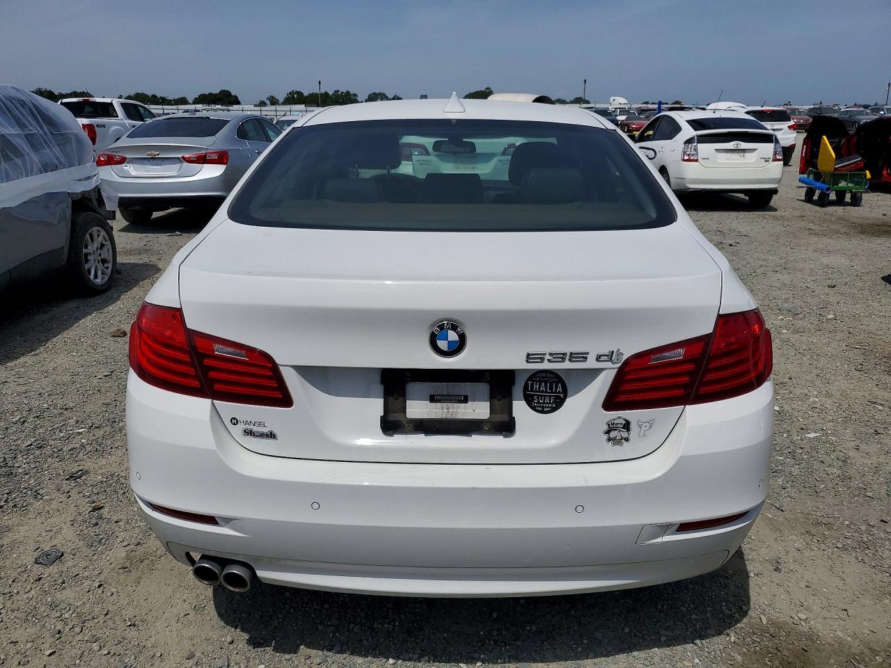 2015 Bmw 535 D White vin: WBAXA5C53FD691295