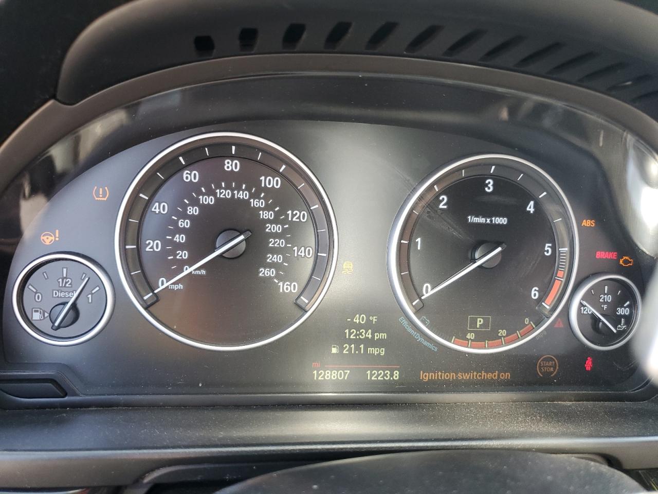2014 Bmw 535 D Gray vin: WBAXA5C55ED001609
