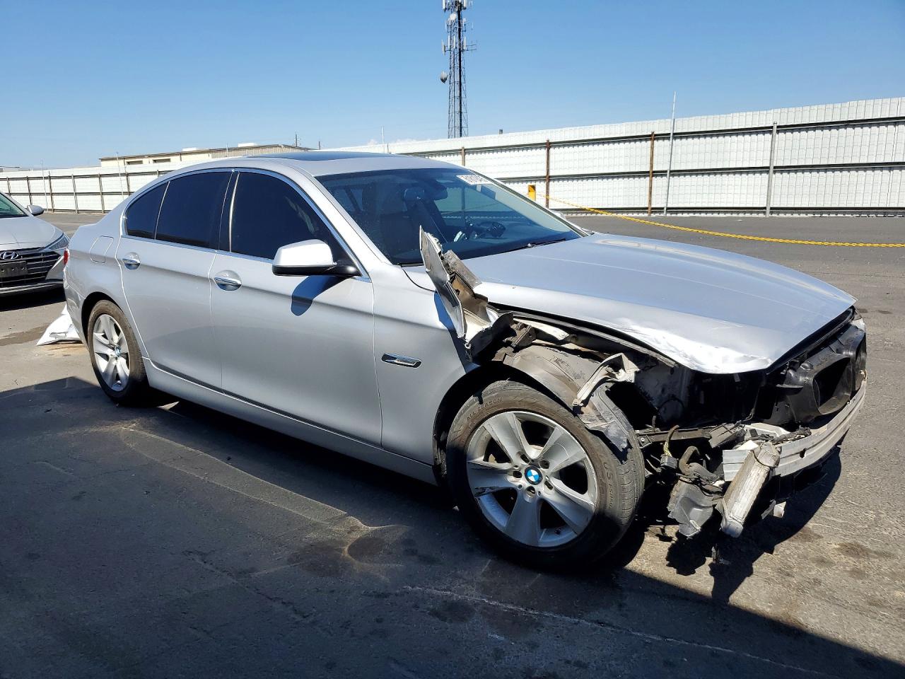 2013 Bmw 528 I Silver vin: WBAXG5C52DD232822