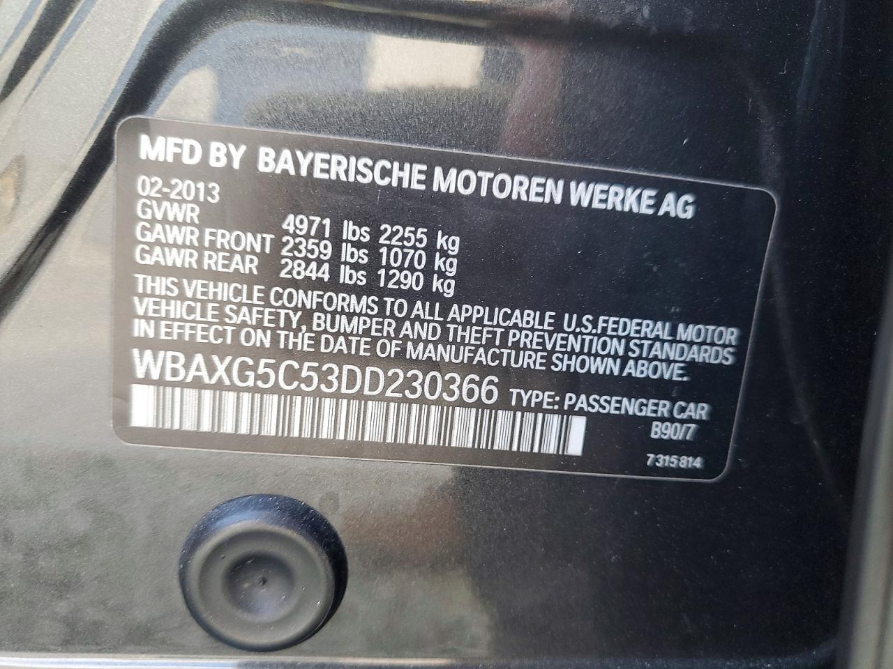 2013 Bmw 528 I Gray vin: WBAXG5C53DD230366