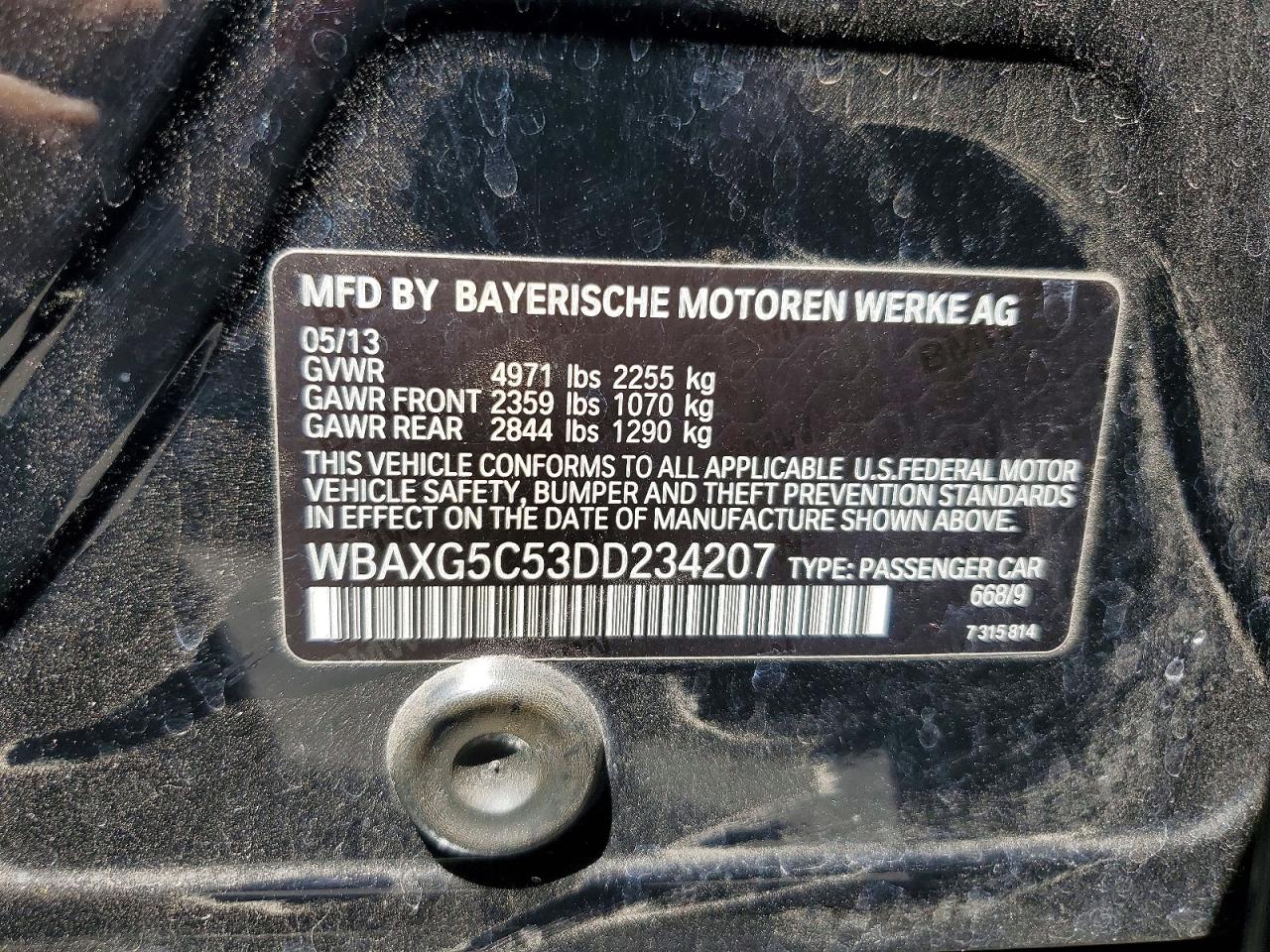 2013 Bmw 528 I Charcoal vin: WBAXG5C53DD234207