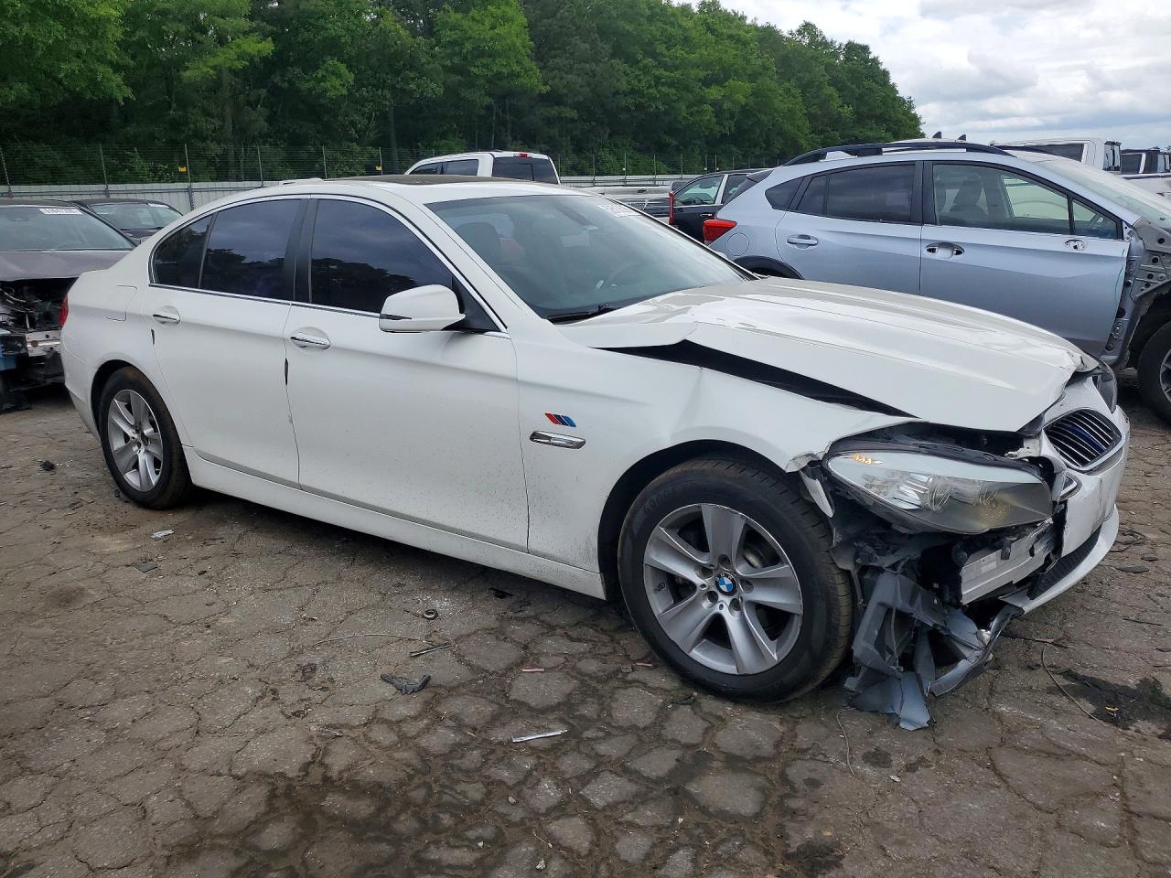 2012 Bmw 528 I White vin: WBAXG5C55CDW24983