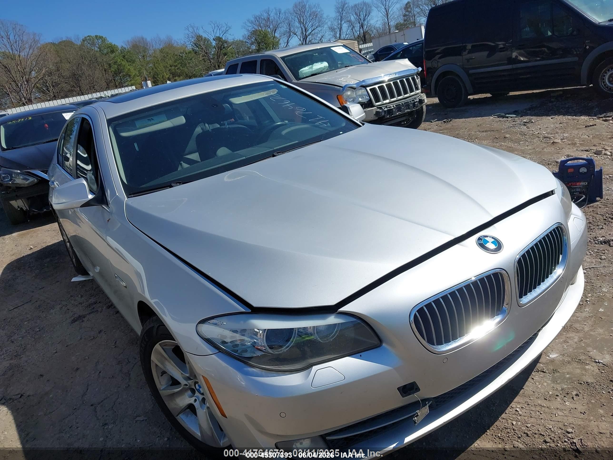 2012 Bmw 528i   Silver vin: WBAXG5C56CDX01859