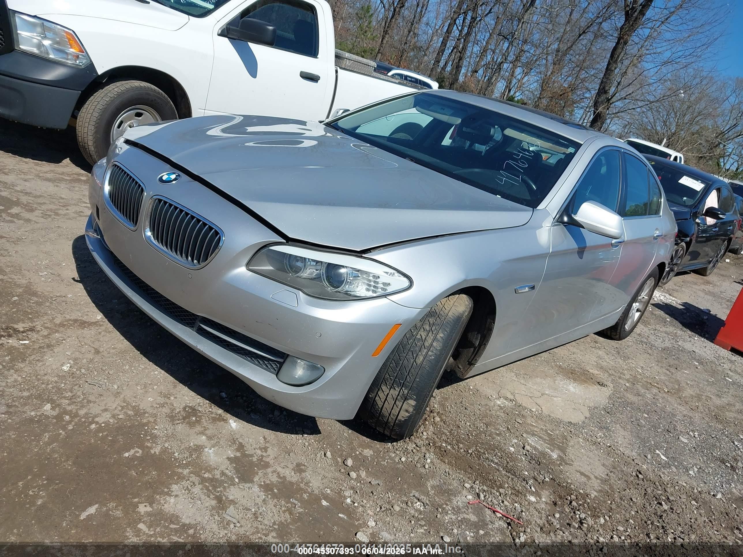 2012 Bmw 528i   Silver vin: WBAXG5C56CDX01859