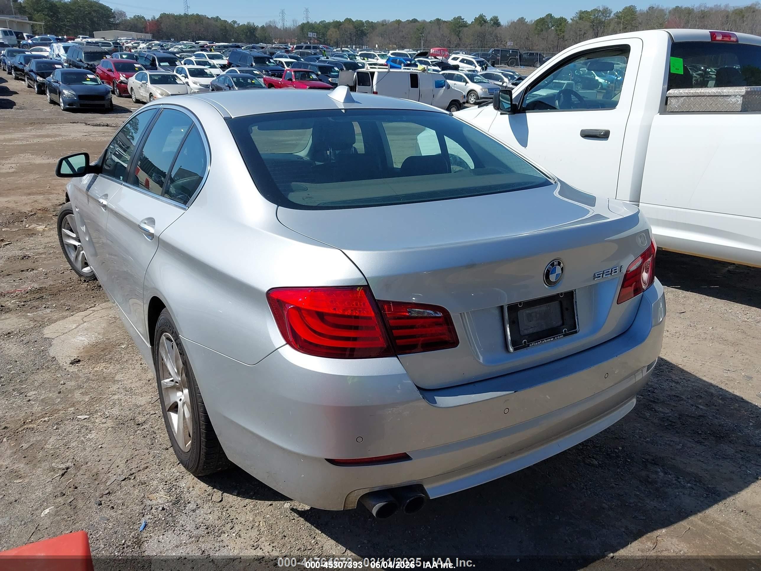 2012 Bmw 528i   Silver vin: WBAXG5C56CDX01859