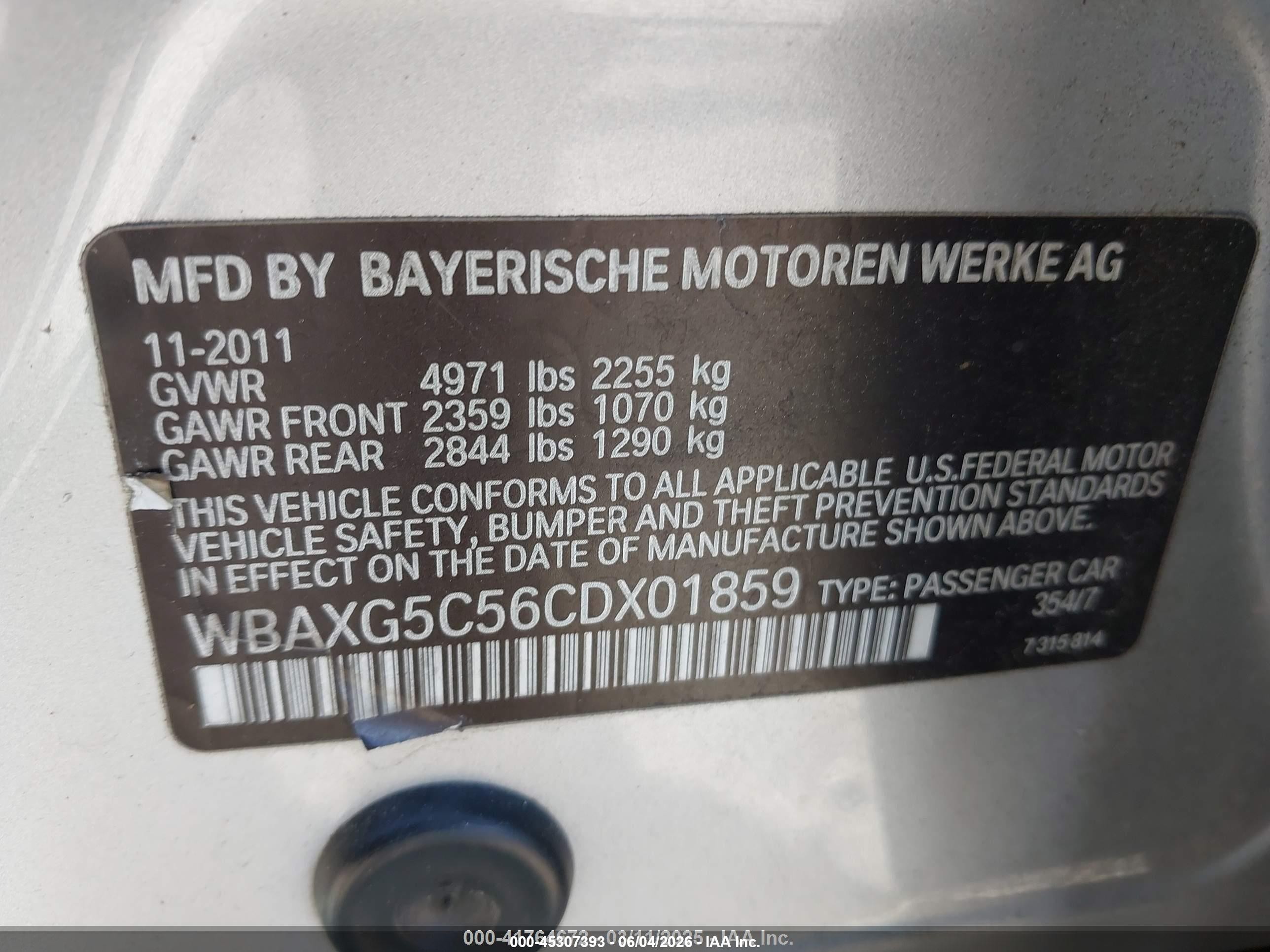 2012 Bmw 528i   Silver vin: WBAXG5C56CDX01859