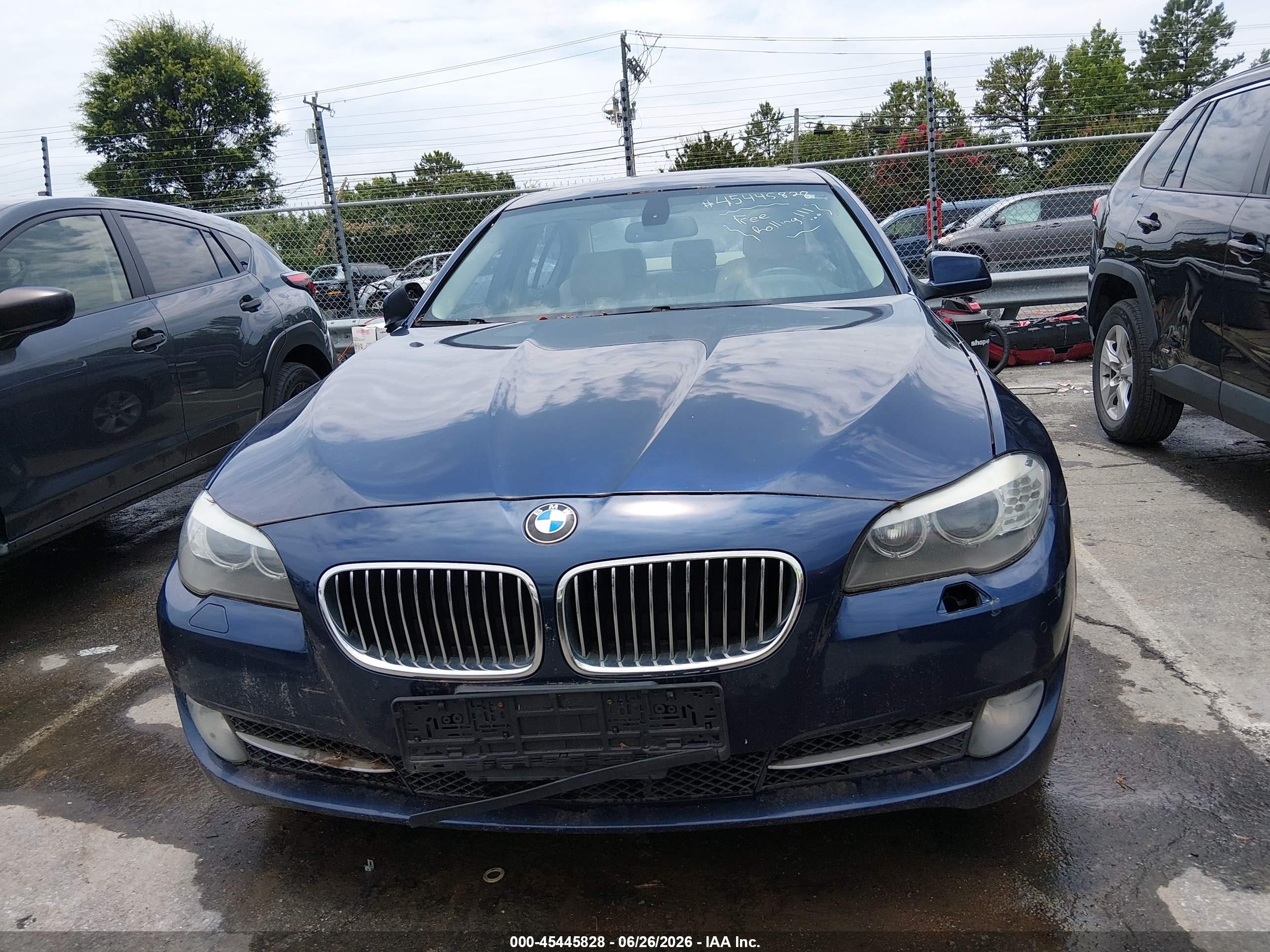 2012 Bmw 528i   Dark Blue vin: WBAXG5C56CDY28580